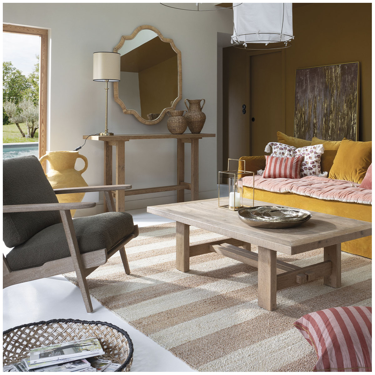 Bianca jute rug BLANC D'IVOIRE Golden