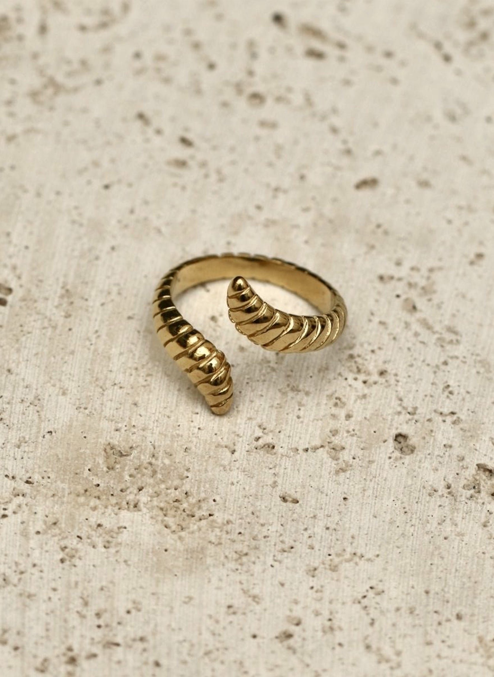 Wide Serpens Ring AEC Paris Golden