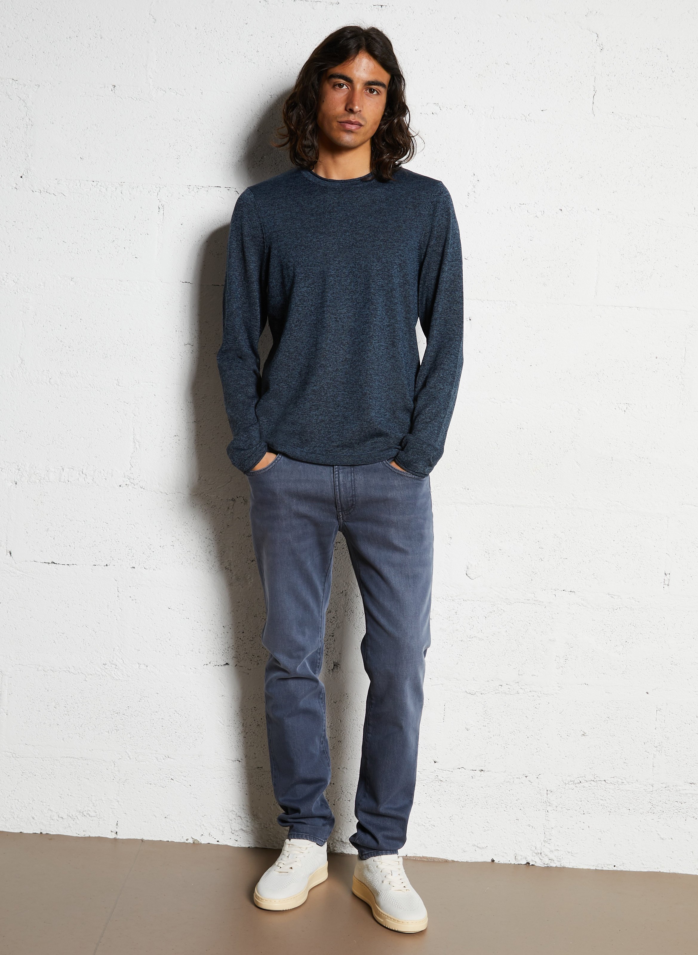 Gerade geschnittener Strickpullover IKKS Blau