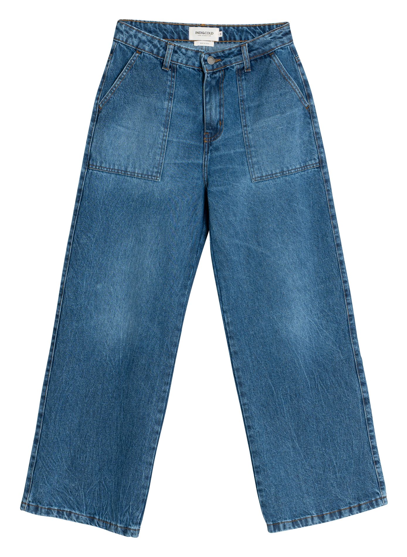 Jean droit en coton INDI & COLD Jean Stone