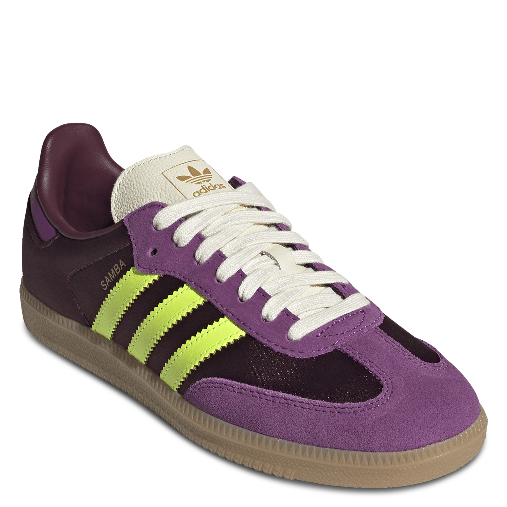 Contrasting leather-effect low-top sneakers ADIDAS Purple