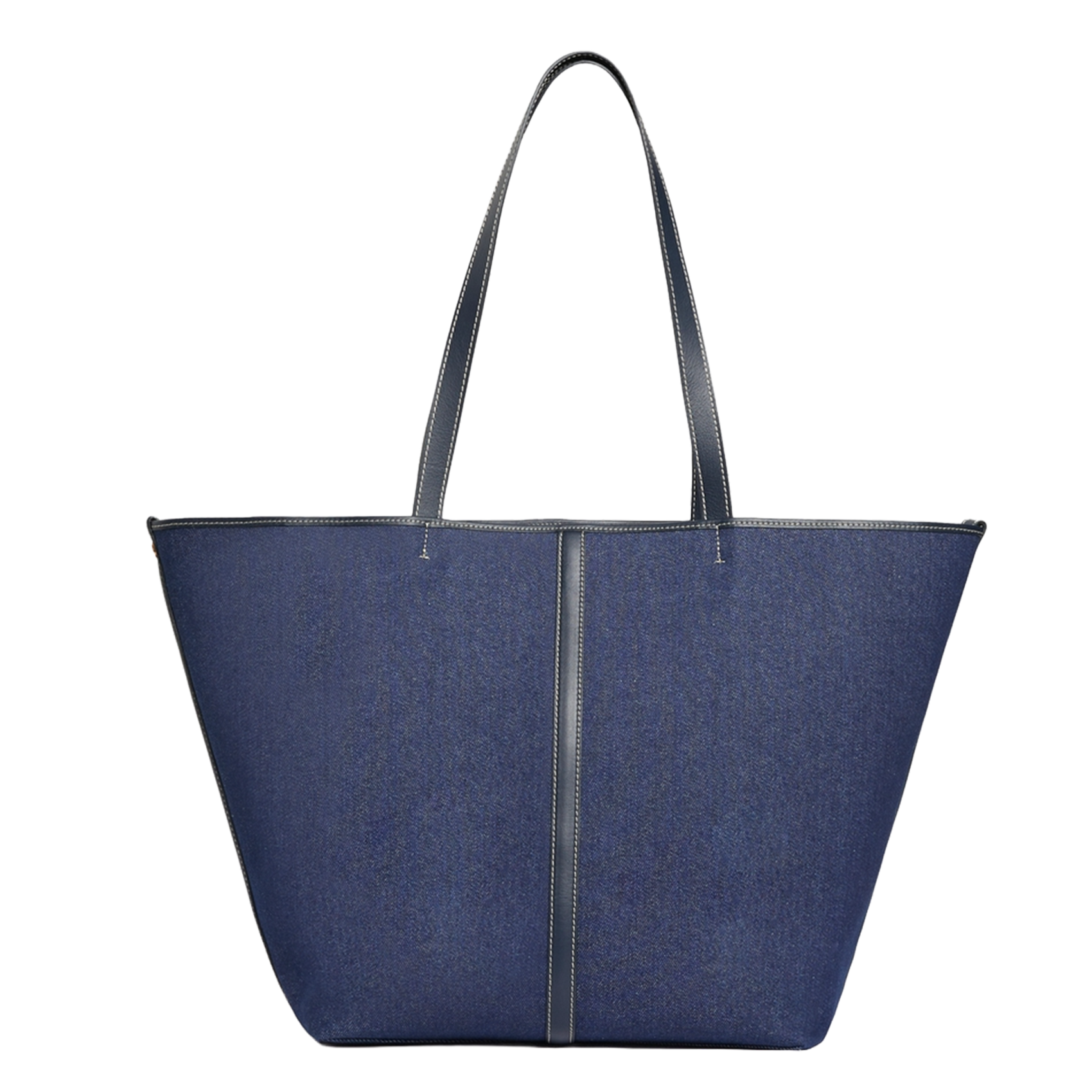 Cotton denim tote bag VANESSA BRUNO Blue