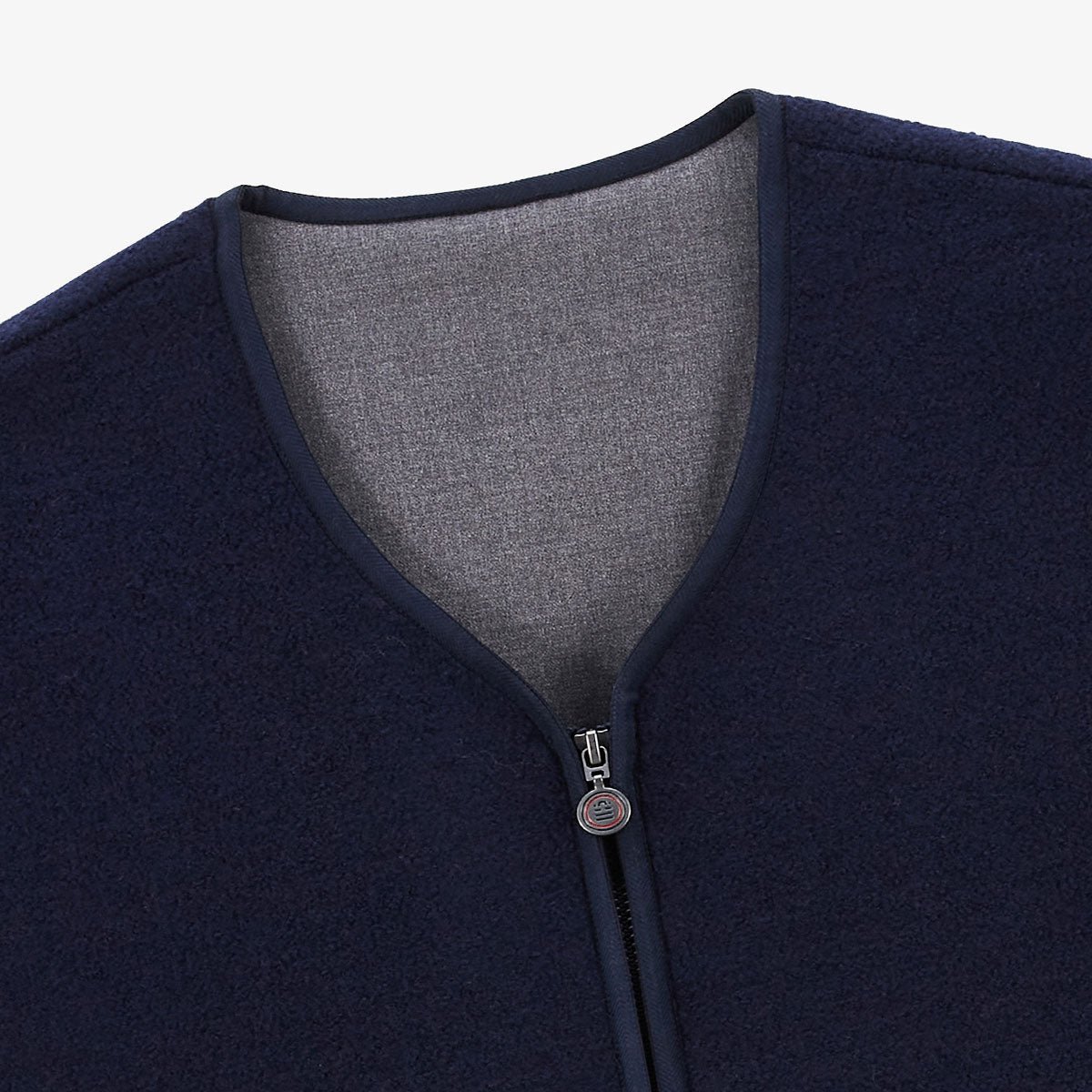 Sleeveless Worker Fleece Jacket SERGE BLANCO Blue