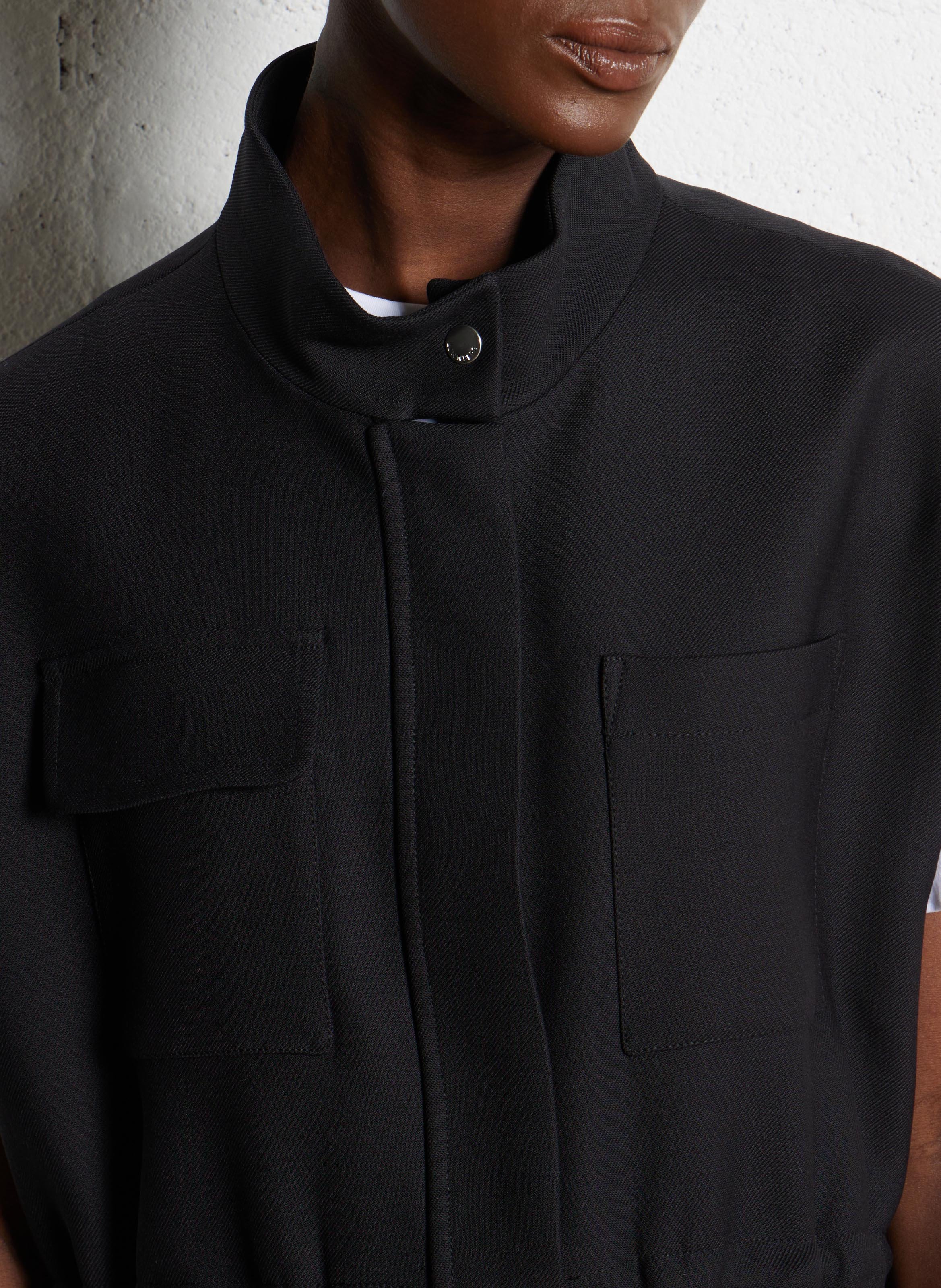 Veste col montant en laine mélangée MARGAUX LONNBERG Noir