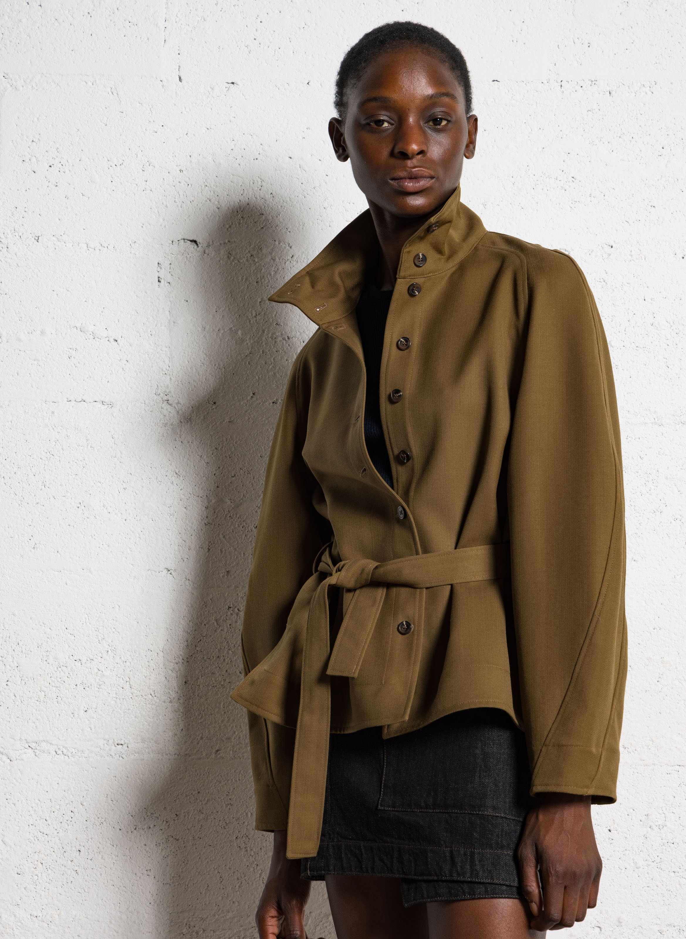 High-neck jacket SOEUR Khaki