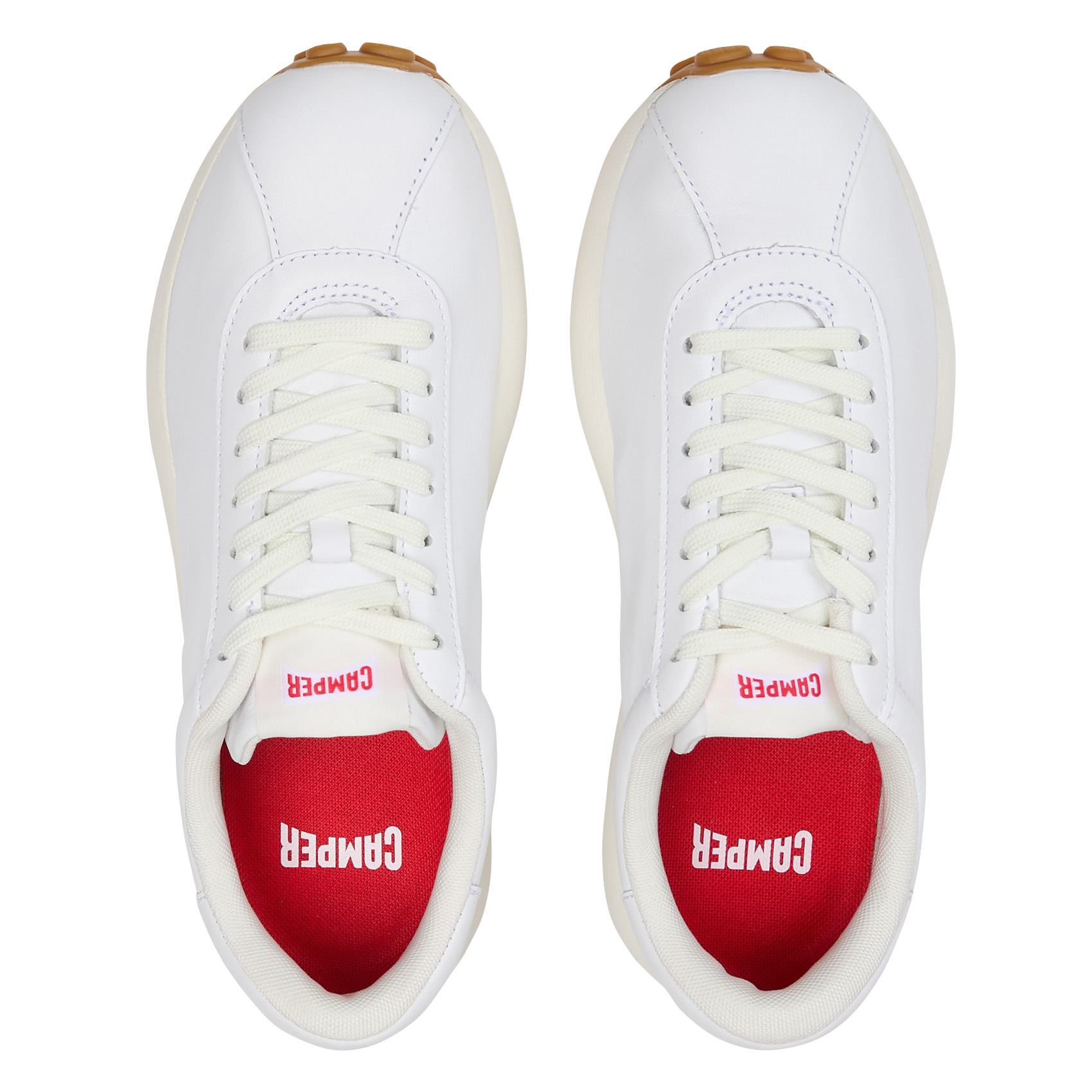 Baskets basses unies en cuir CAMPER Blanc