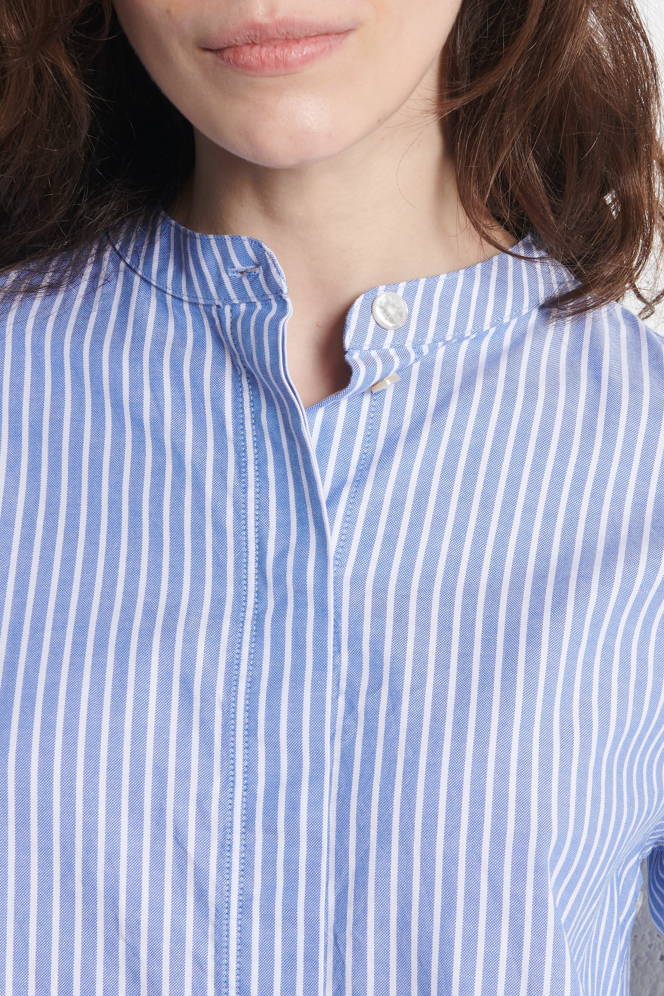 Geruit overhemd van katoen met ronde hals RUE DE TOKYO Veelkleurig