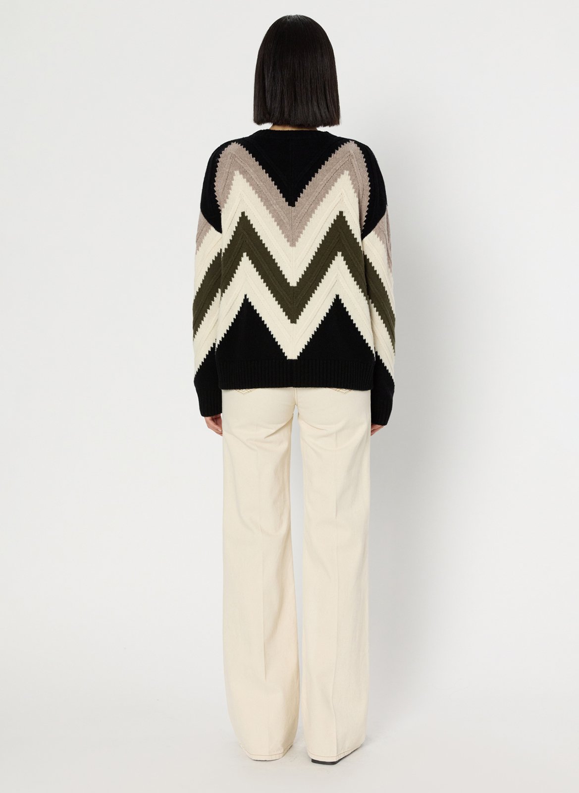 Gestreepte wollen trui GERARD DAREL Zwart