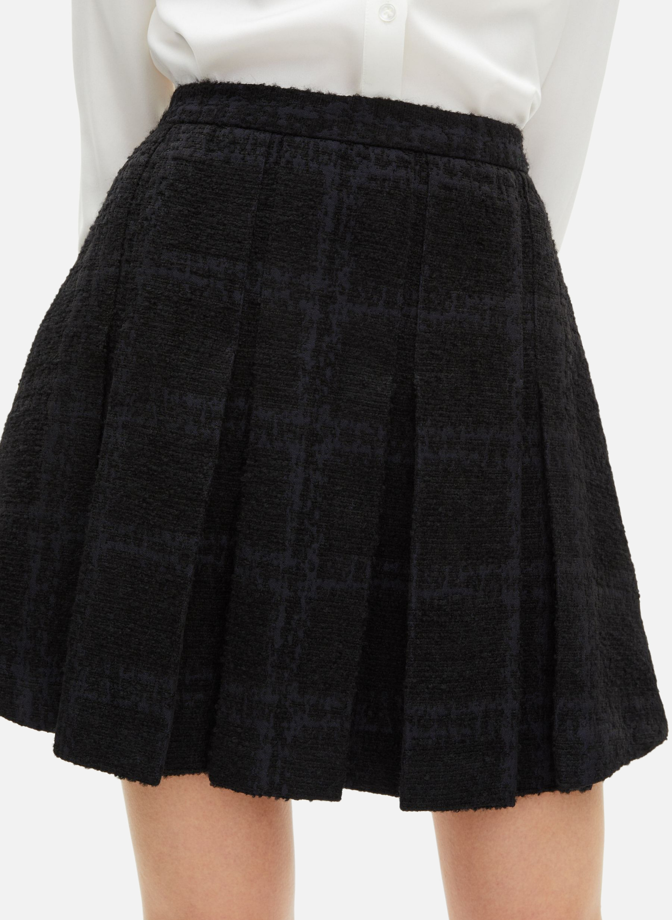 Plain pleated short skirt THE KOOPLES Blue
