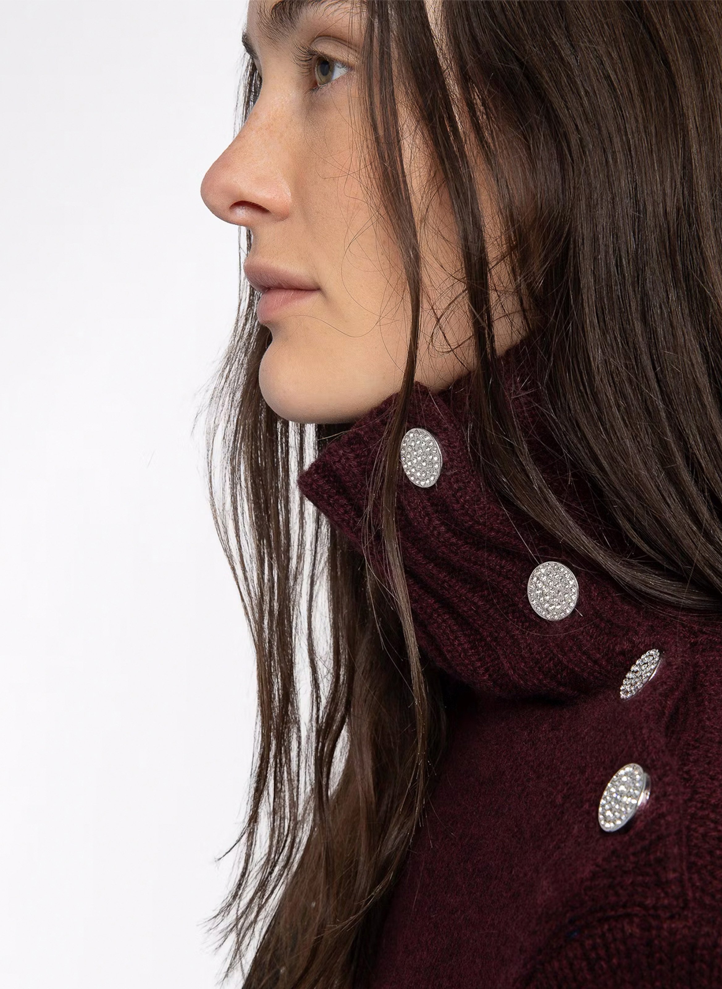 Pull col montant en cachemire  ZADIG&VOLTAIRE Violet