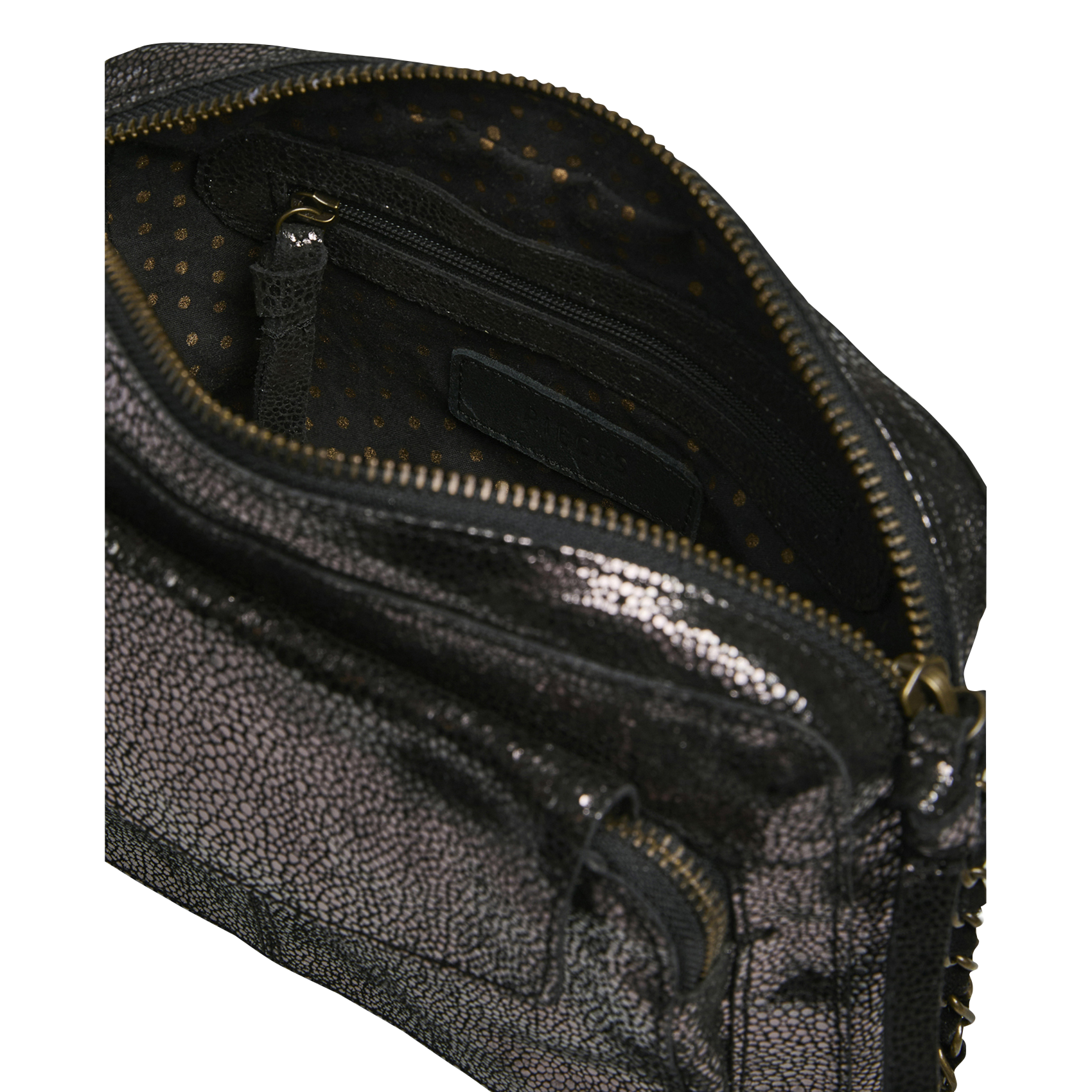 Dori leather shoulder bag PIECES Grey