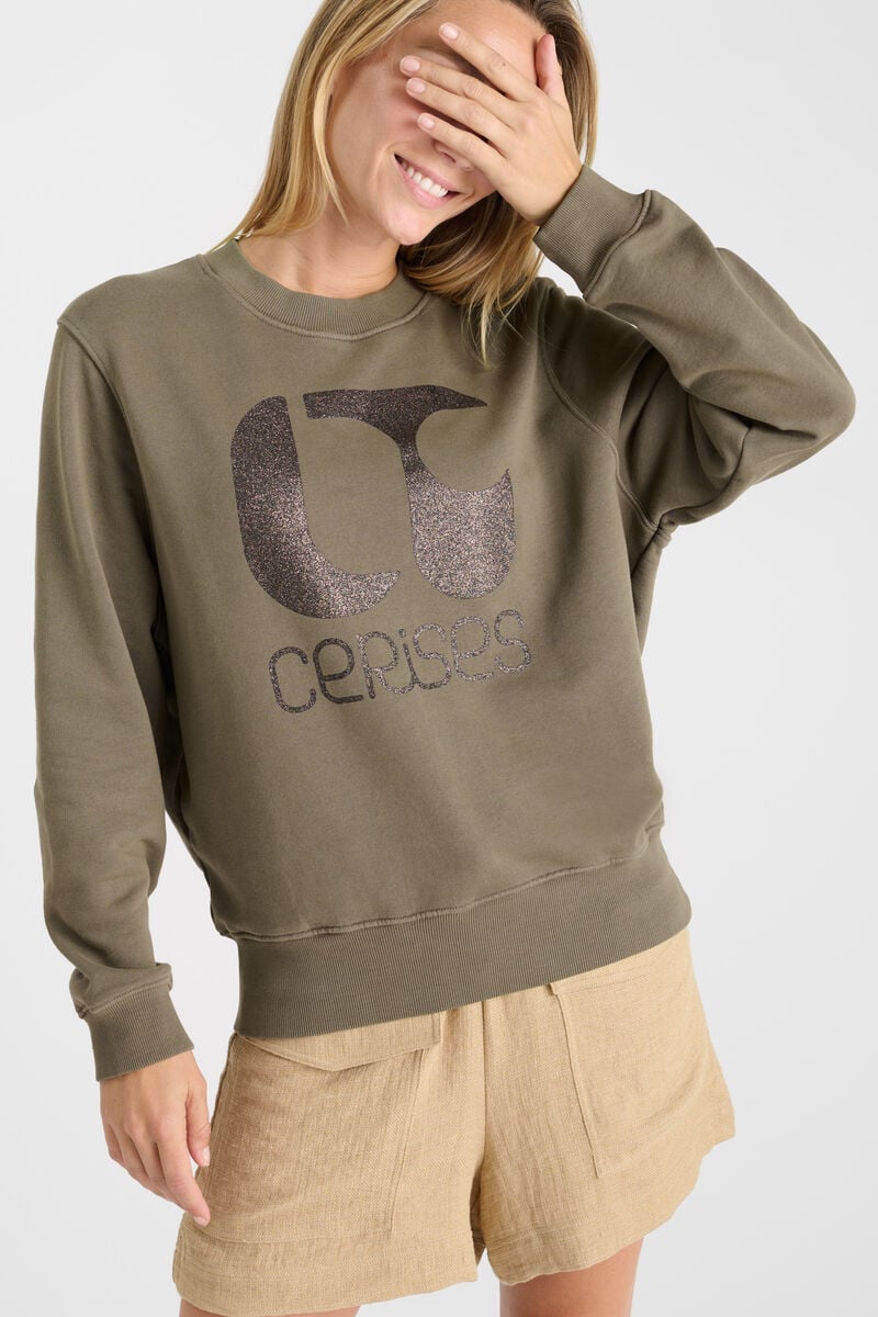 Sweatshirt LE TEMPS DES CERISES Khaki