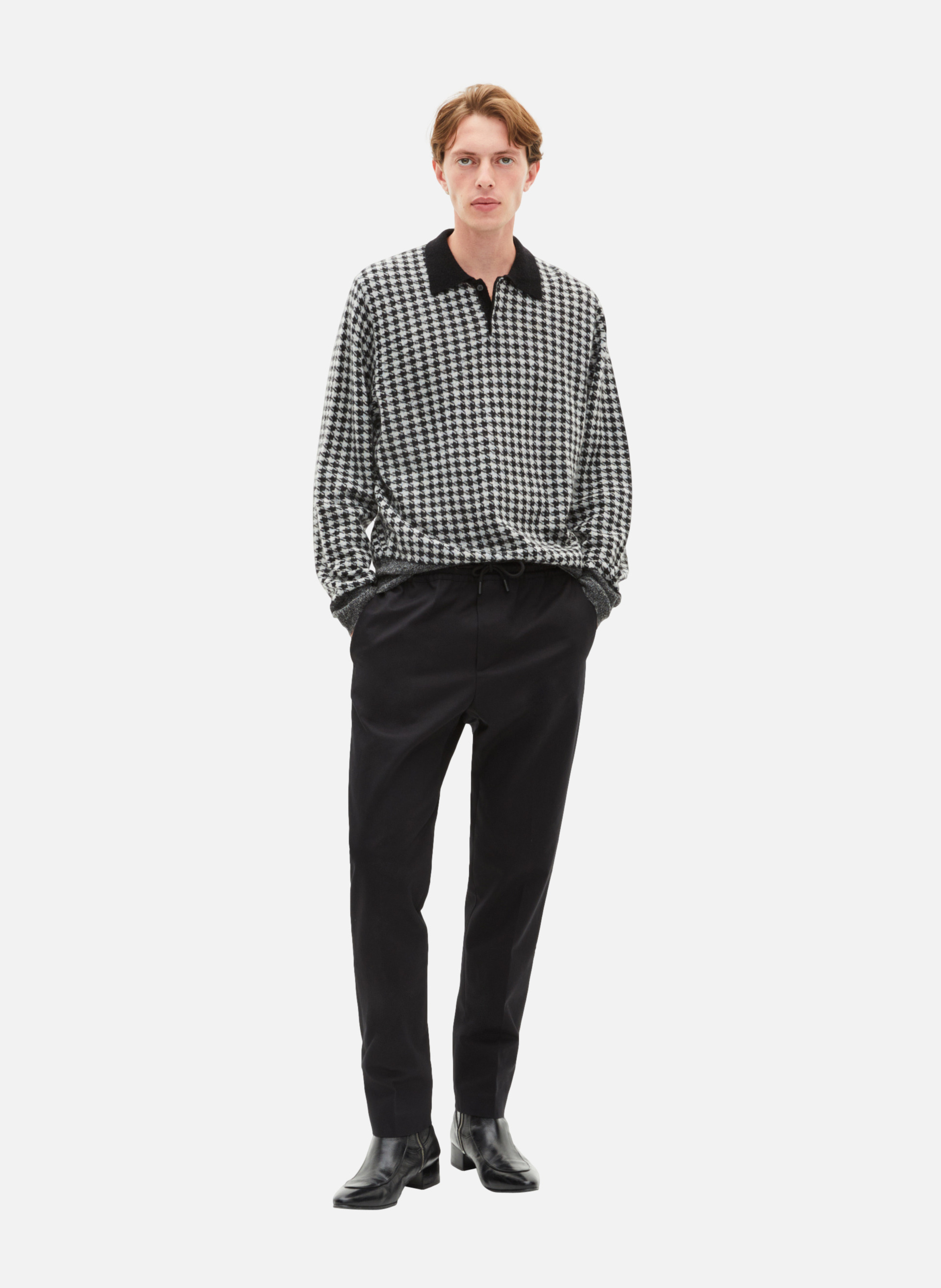 Houndstooth sweater THE KOOPLES Black