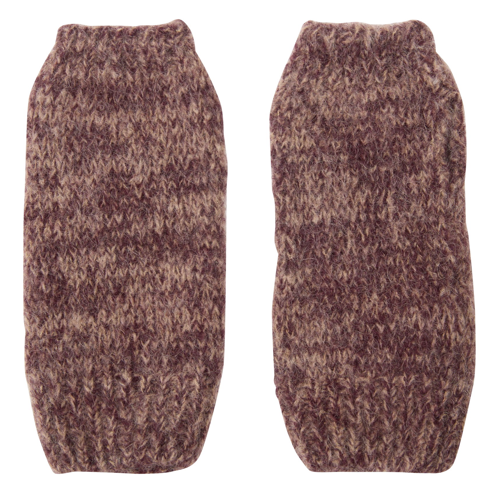 Knit fingerless gloves MAISON ANJE Plums