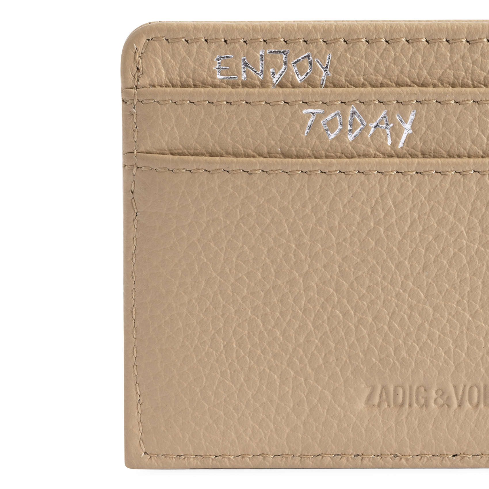 Porte cartes en cuir ZADIG&VOLTAIRE Beige