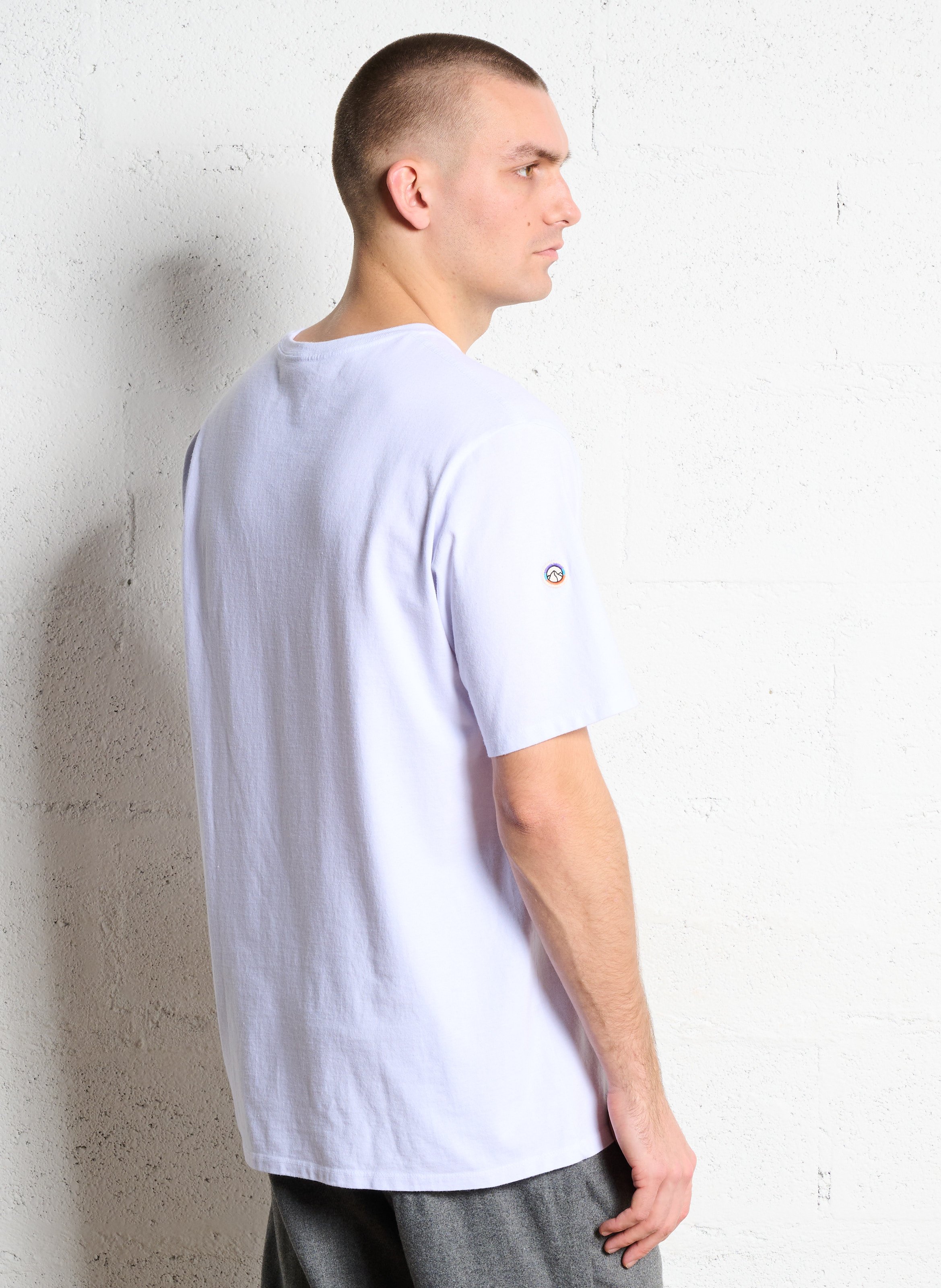 Straight T-shirt in mixed recycled cotton PATAGONIA White