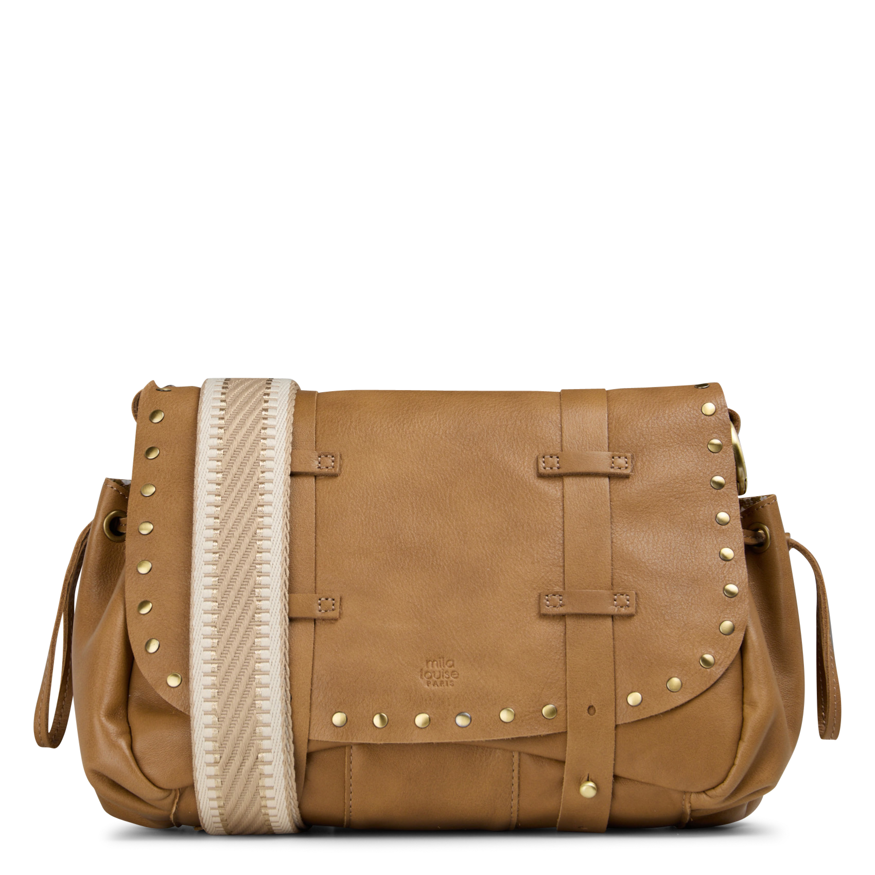 Dori leather shoulder bag MILA LOUISE Brown