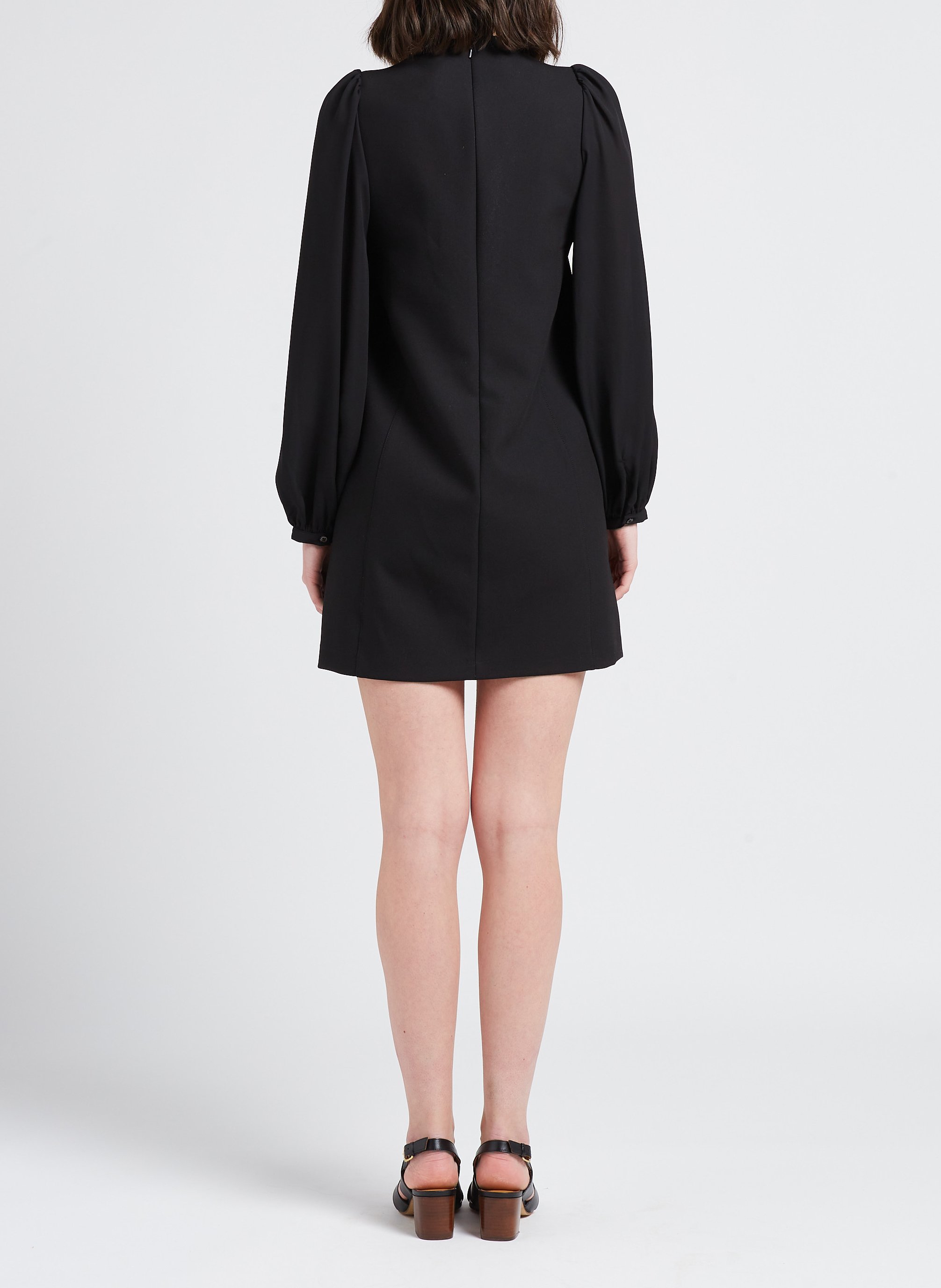 Robe courte col V droite  MAX&Co. Noir