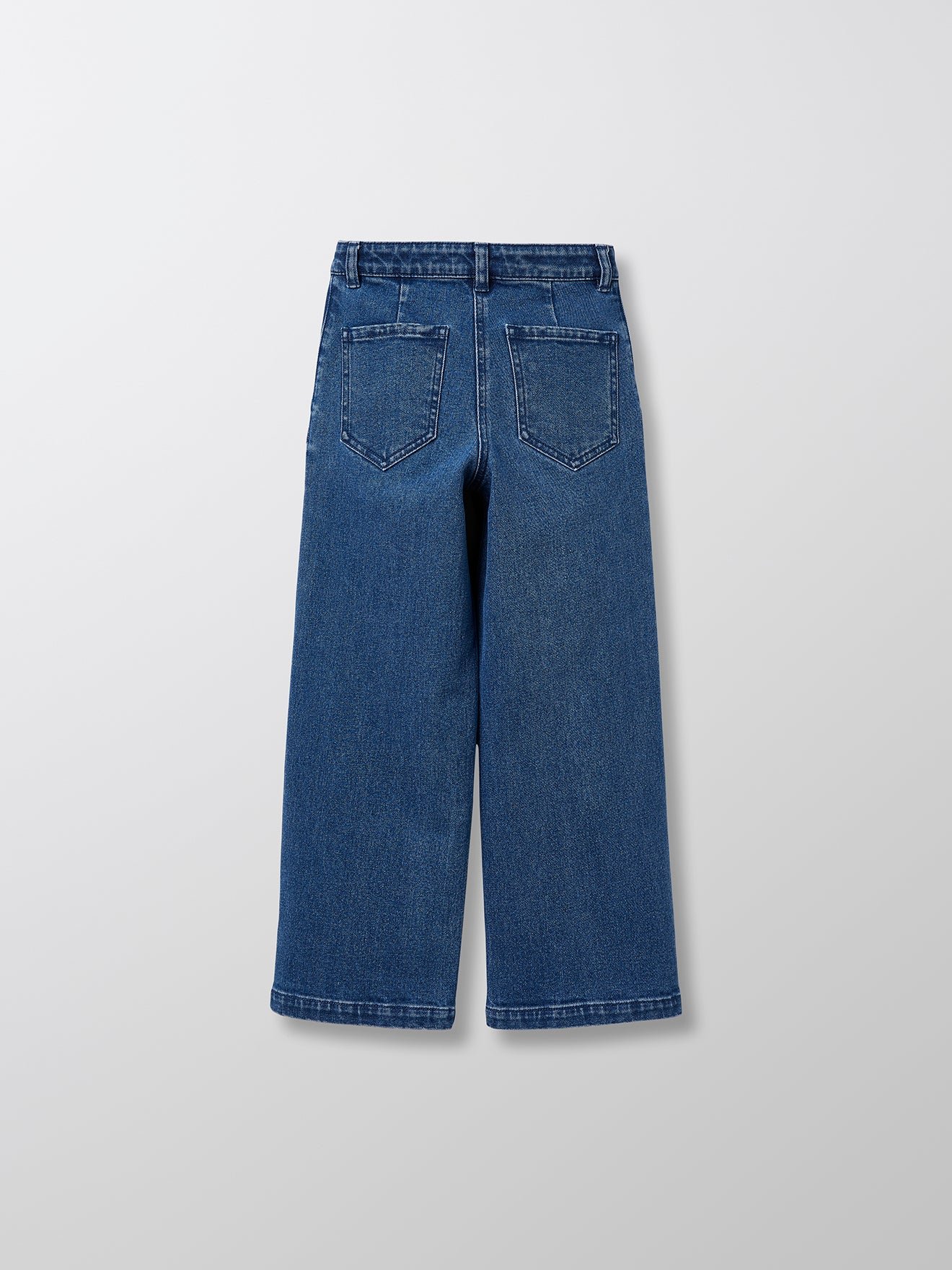 Wide-leg denim pants - junior collection CYRILLUS Blue