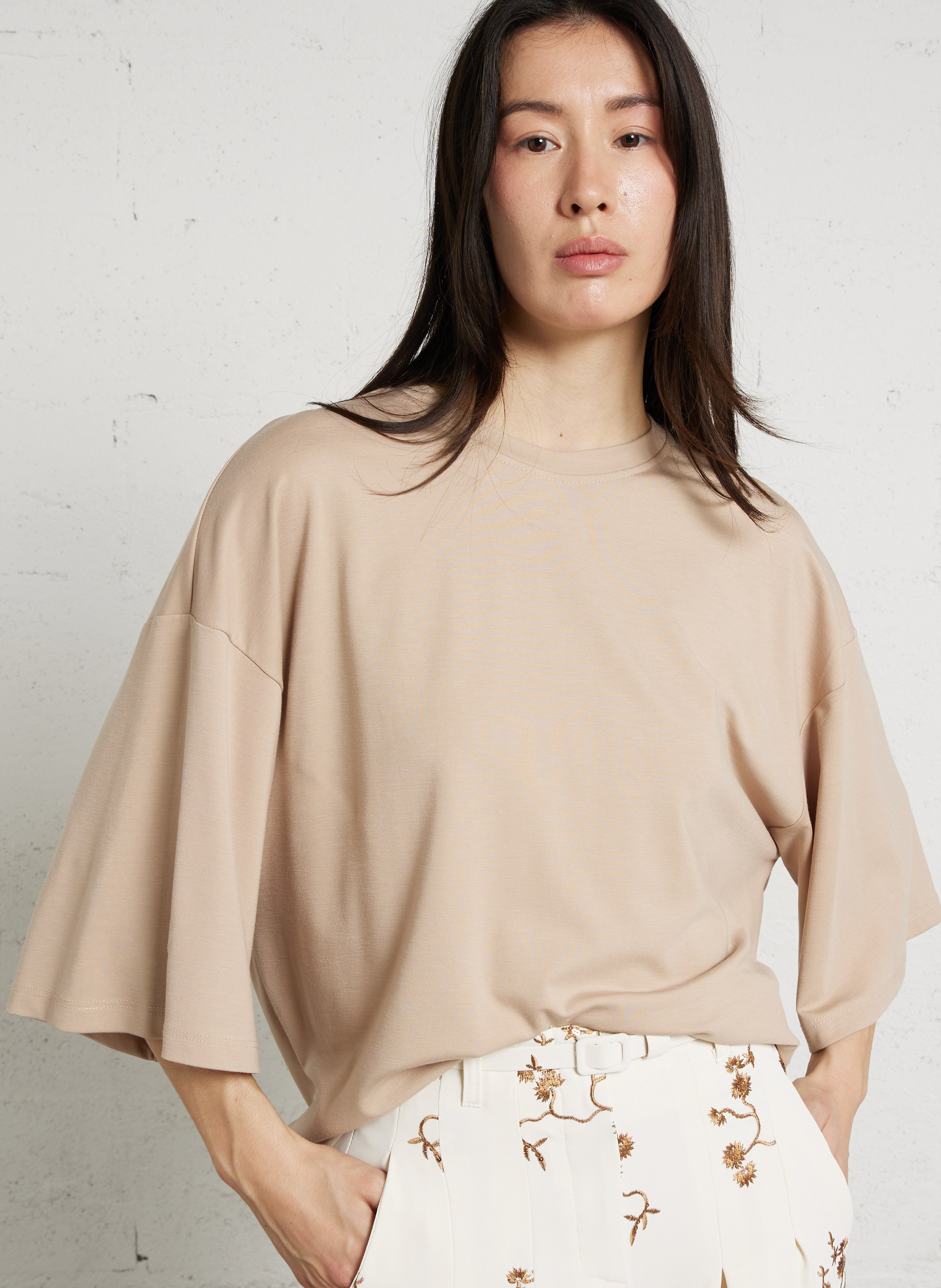 Plain short-sleeve fluid t-shirt IMPERIAL