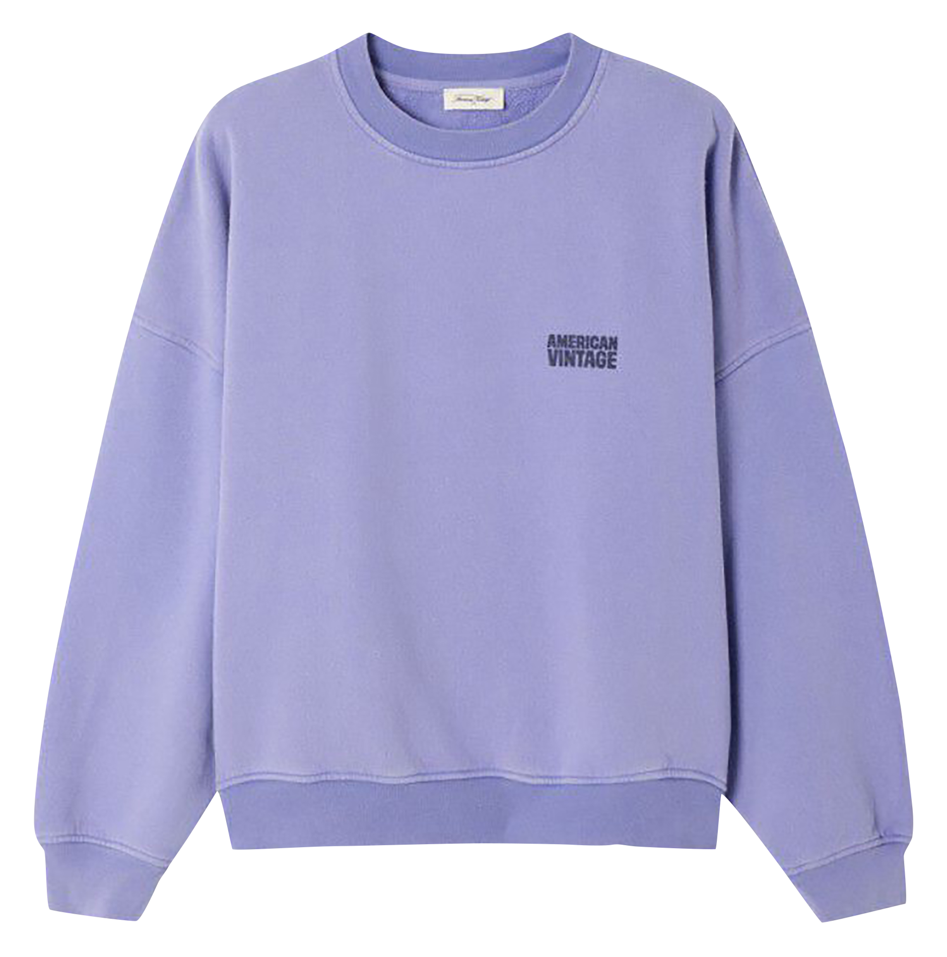 Sweat ample col rond sérigraphié en coton AMERICAN VINTAGE