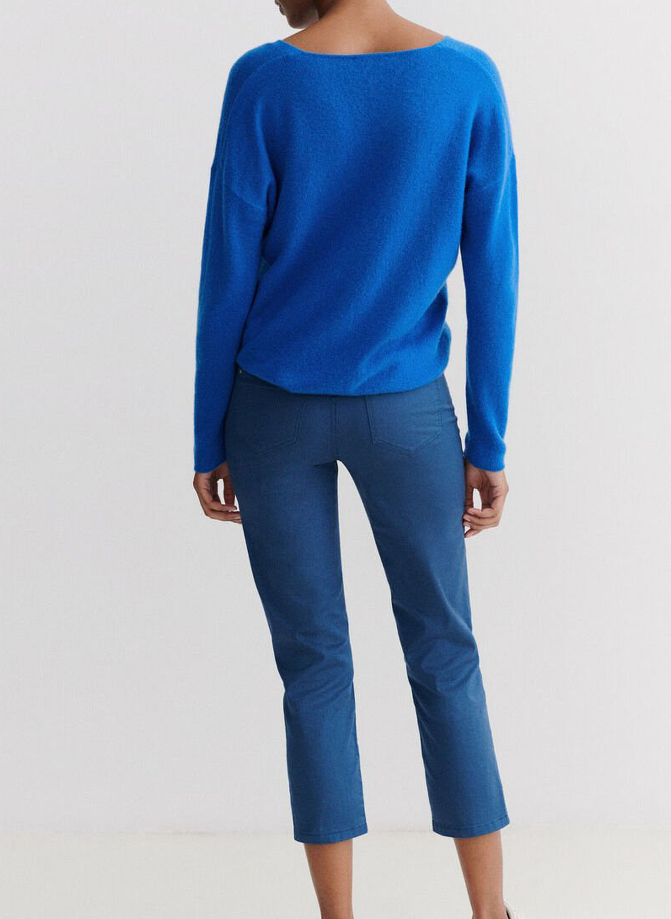 Capribroek | katoenblend CAROLL Blauw