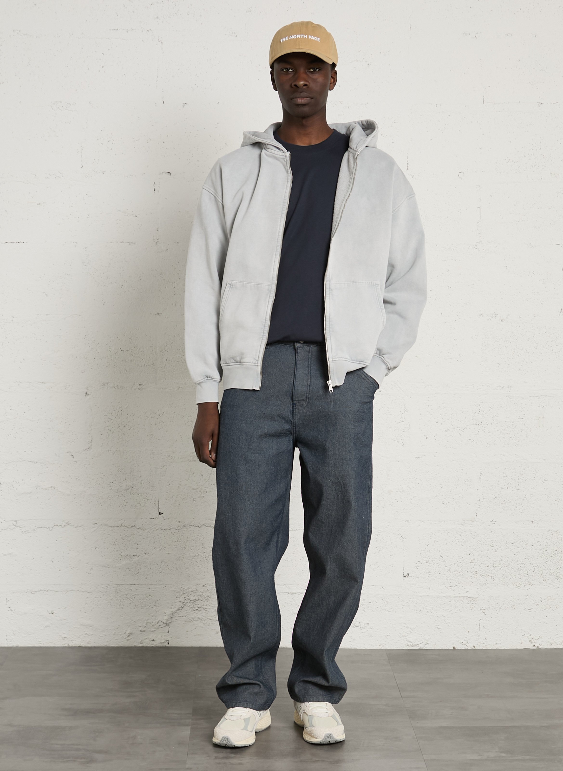 Baskets basses en cuir mélangé NEW BALANCE Blanc