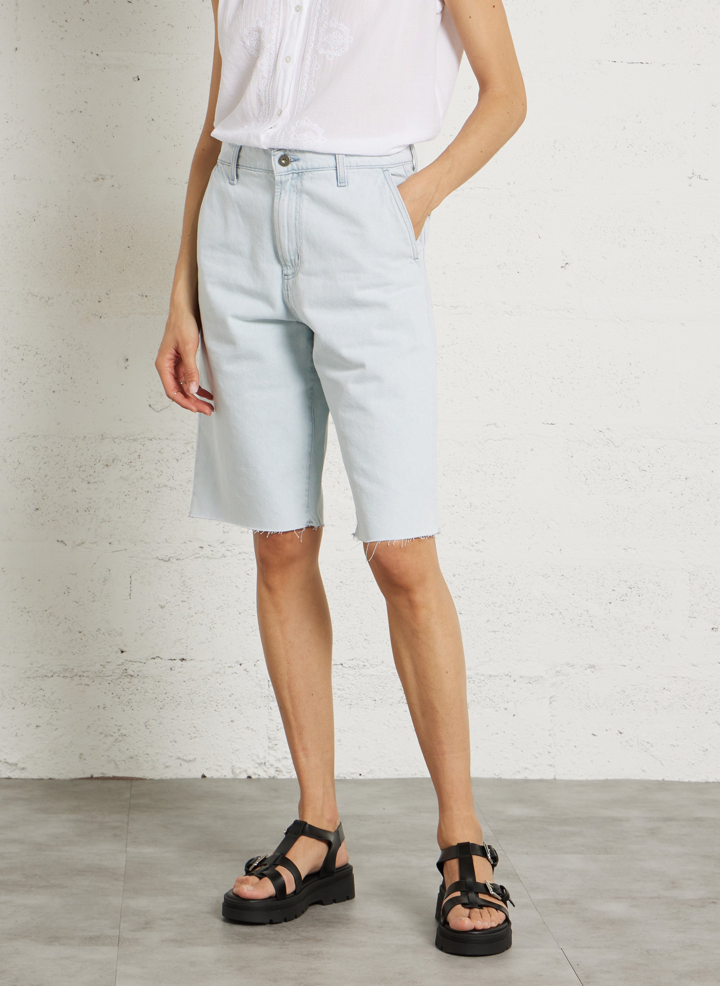 Baumwoll-Bermudas BELLEPIECE Blau