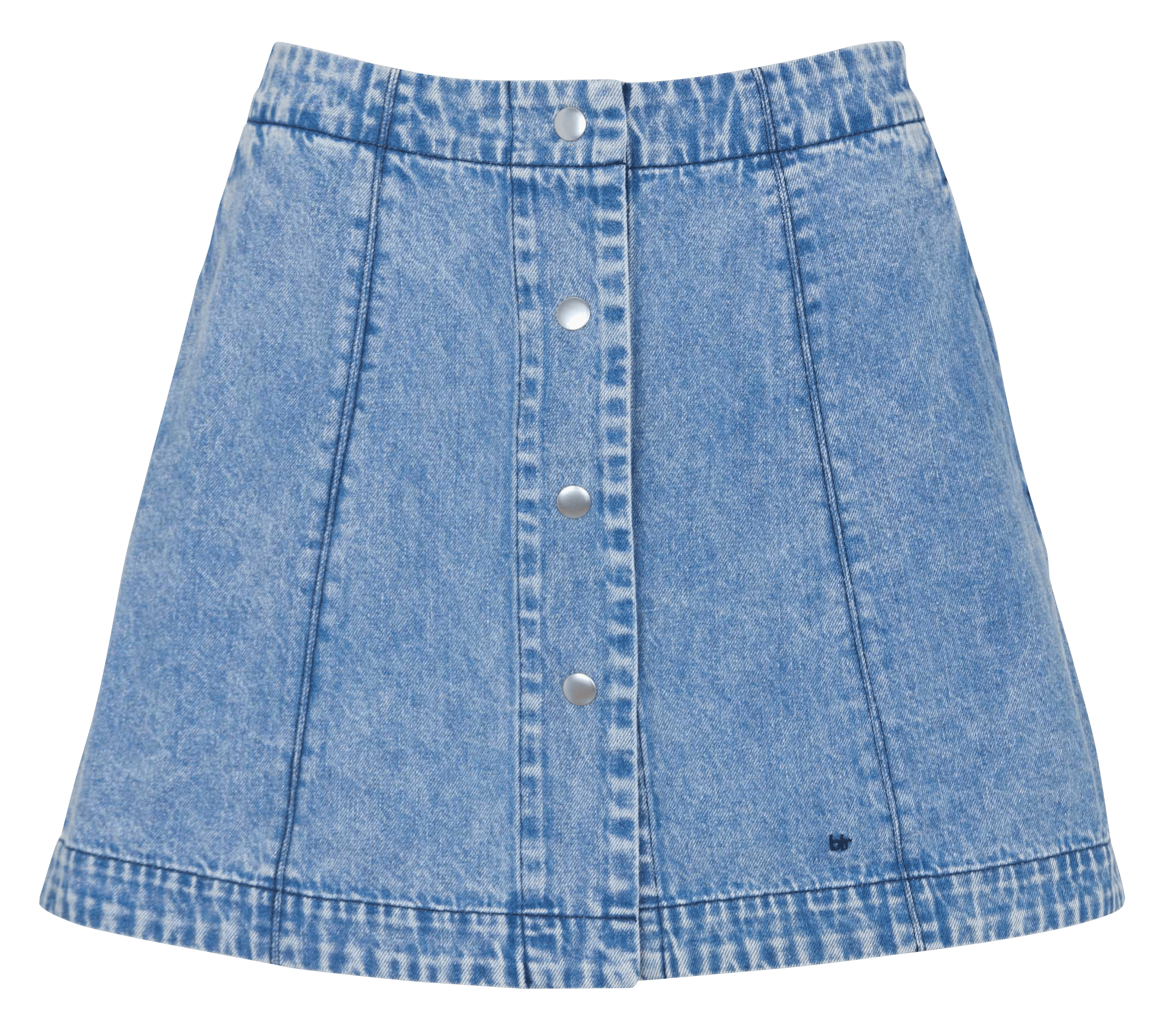 Jupe courte en denim de coton BELLEROSE Orange