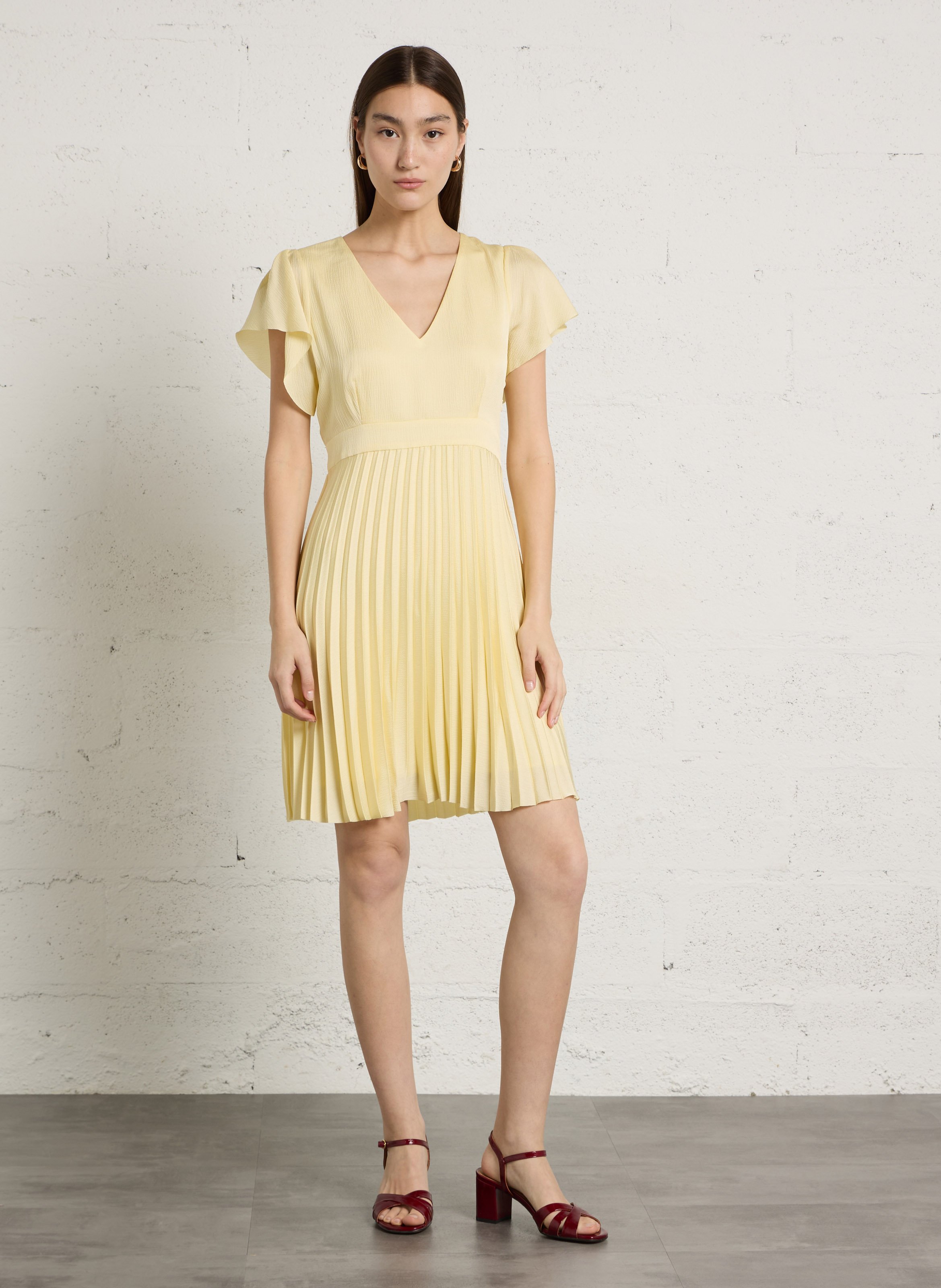 Robe courte col v MAISON 123 Jaune