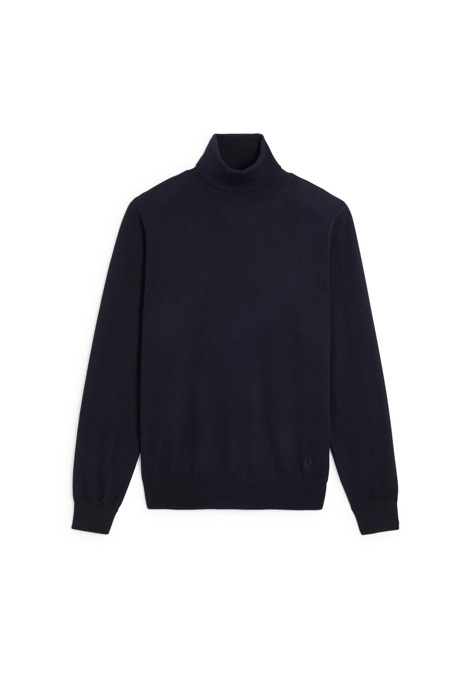 Pull col roulé en laine mérinos RODIER Bleu