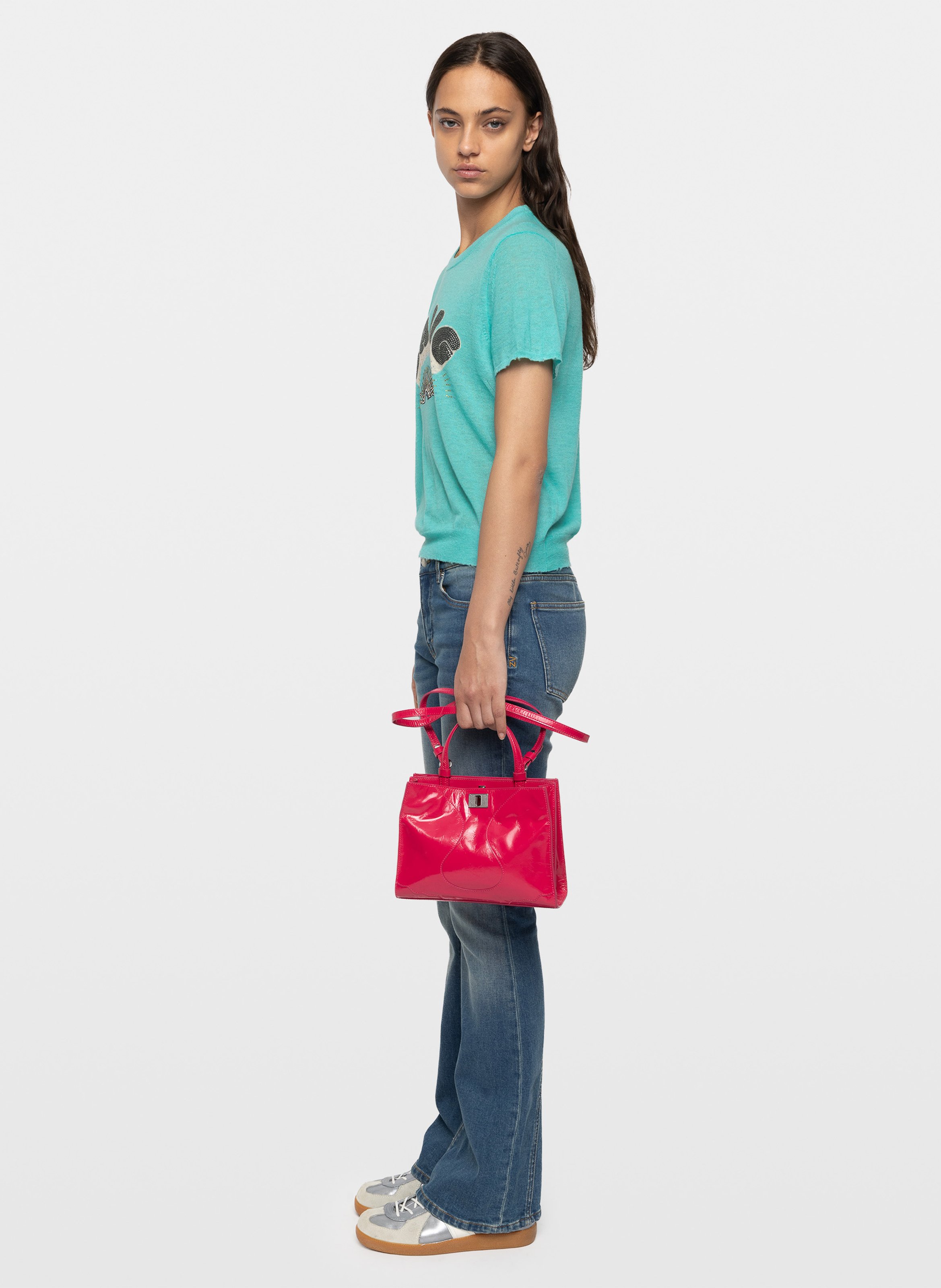 Tee-shirt col rond en cachemire ZADIG&VOLTAIRE Vert