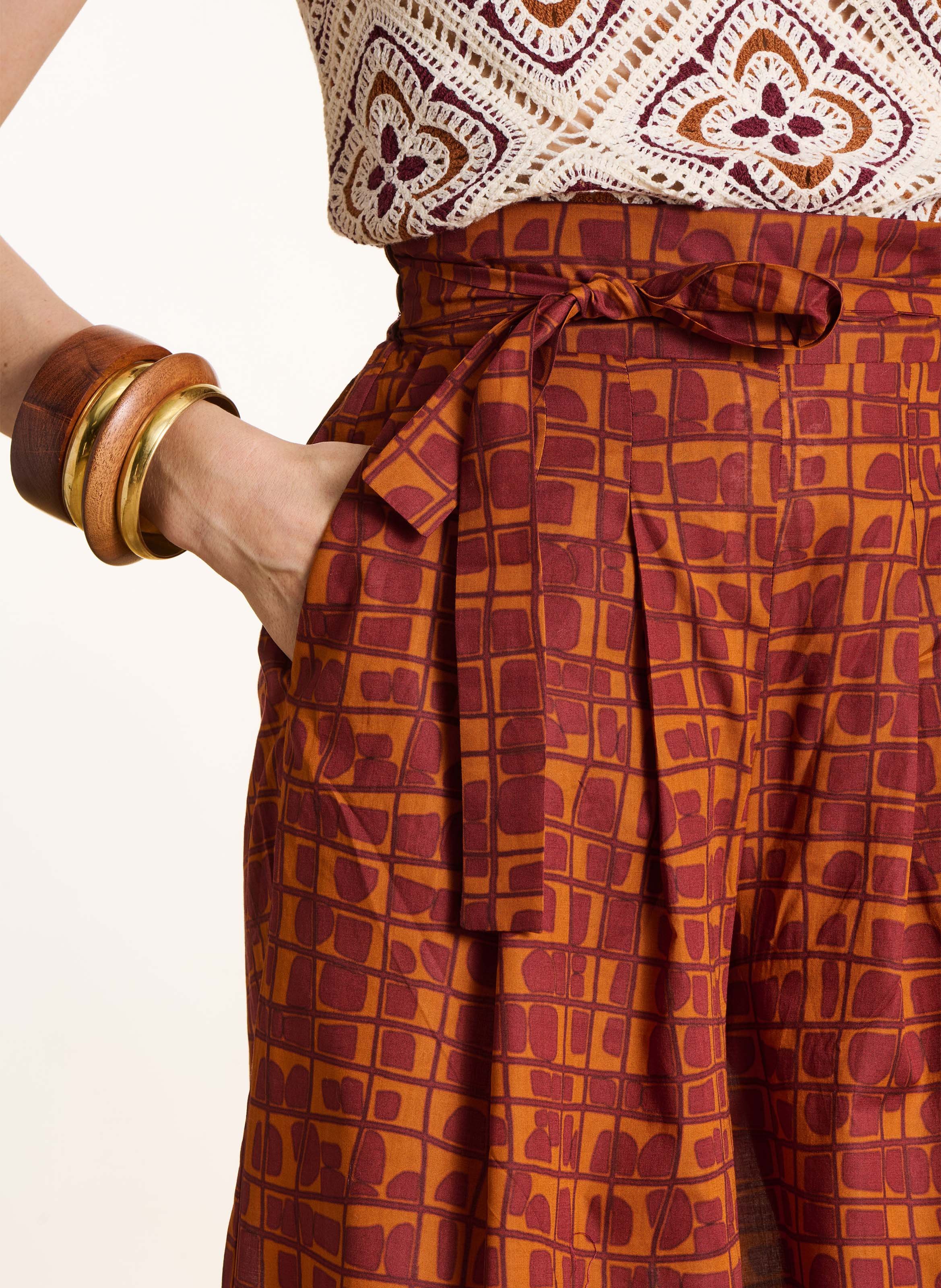 Printed cropped pants LA FEE MARABOUTEE Multicolored