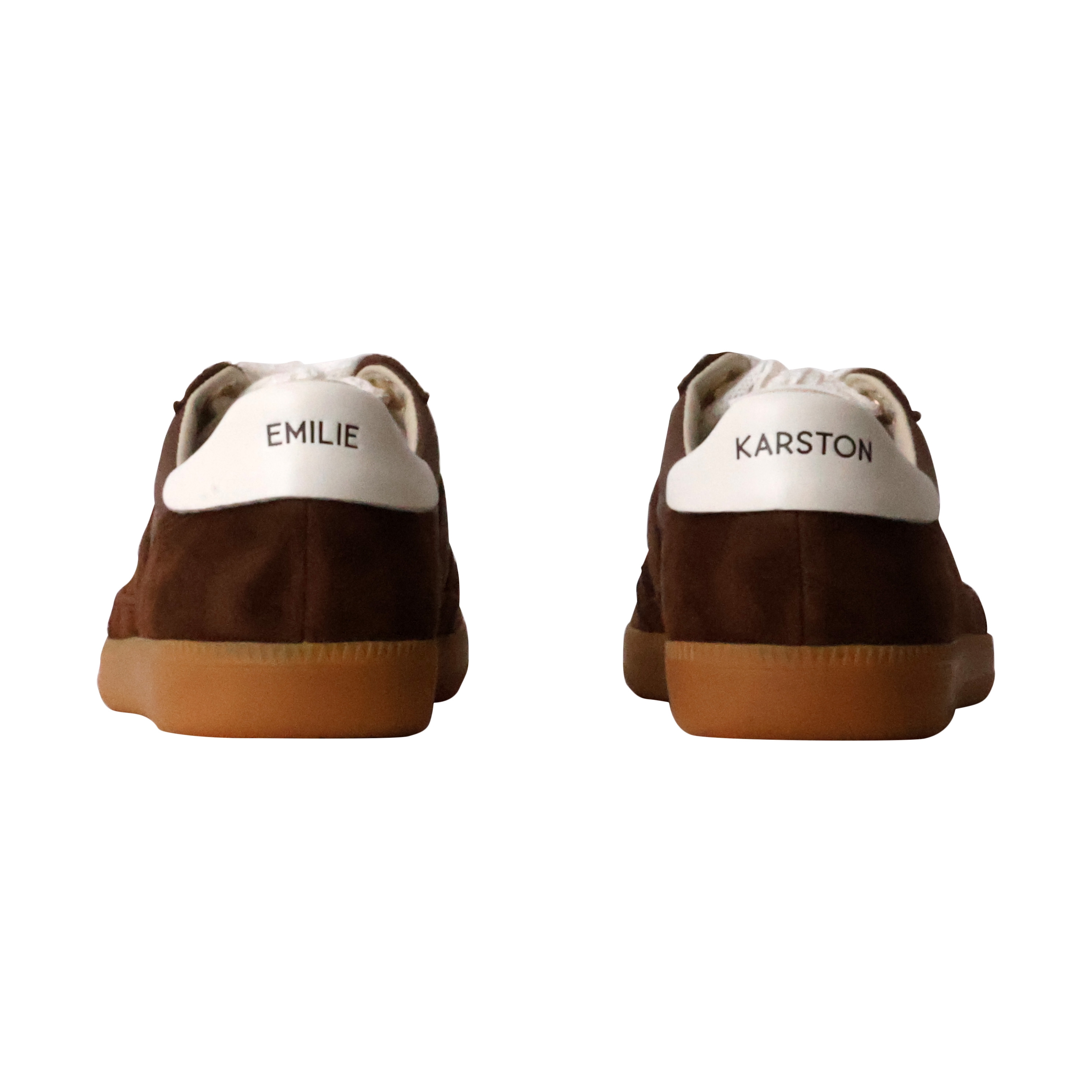 Cherry leather basket EMILIE KARSTON Brown