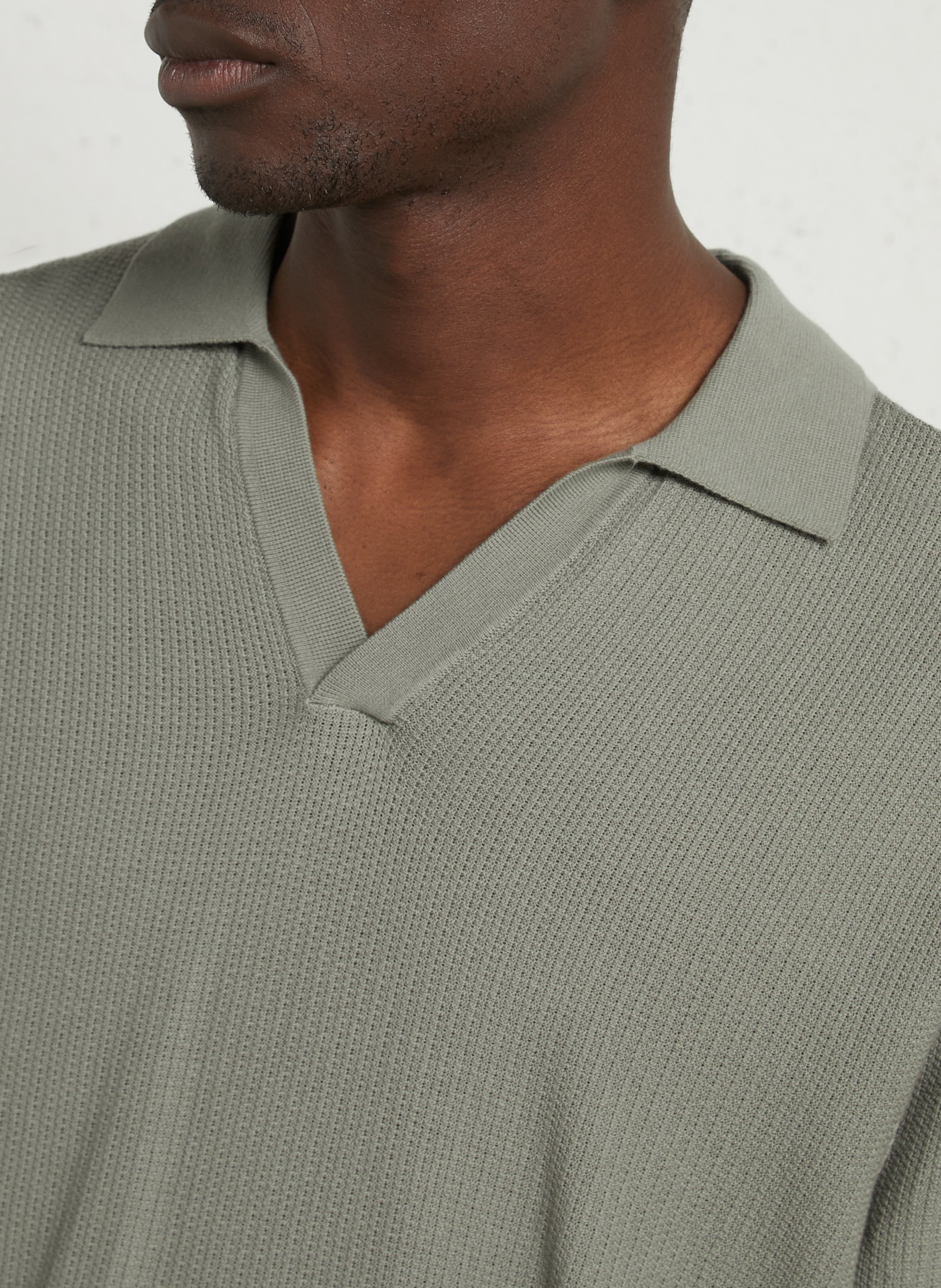 Pull droit en coton HACKETT Vert
