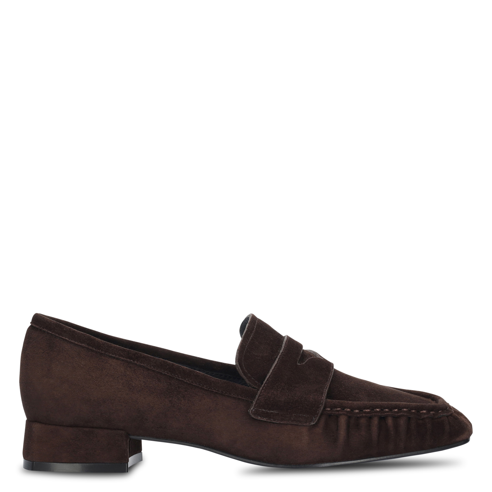 Mocassins met vierkante neus van suède leer BIBI LOU Bruin
