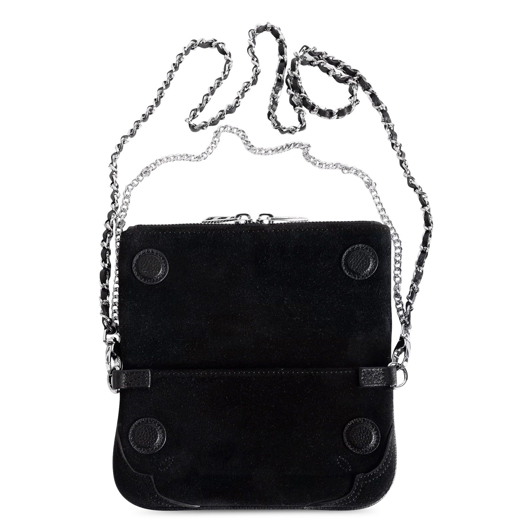 Leder-Umhängetasche ZADIG&VOLTAIRE Schwarz