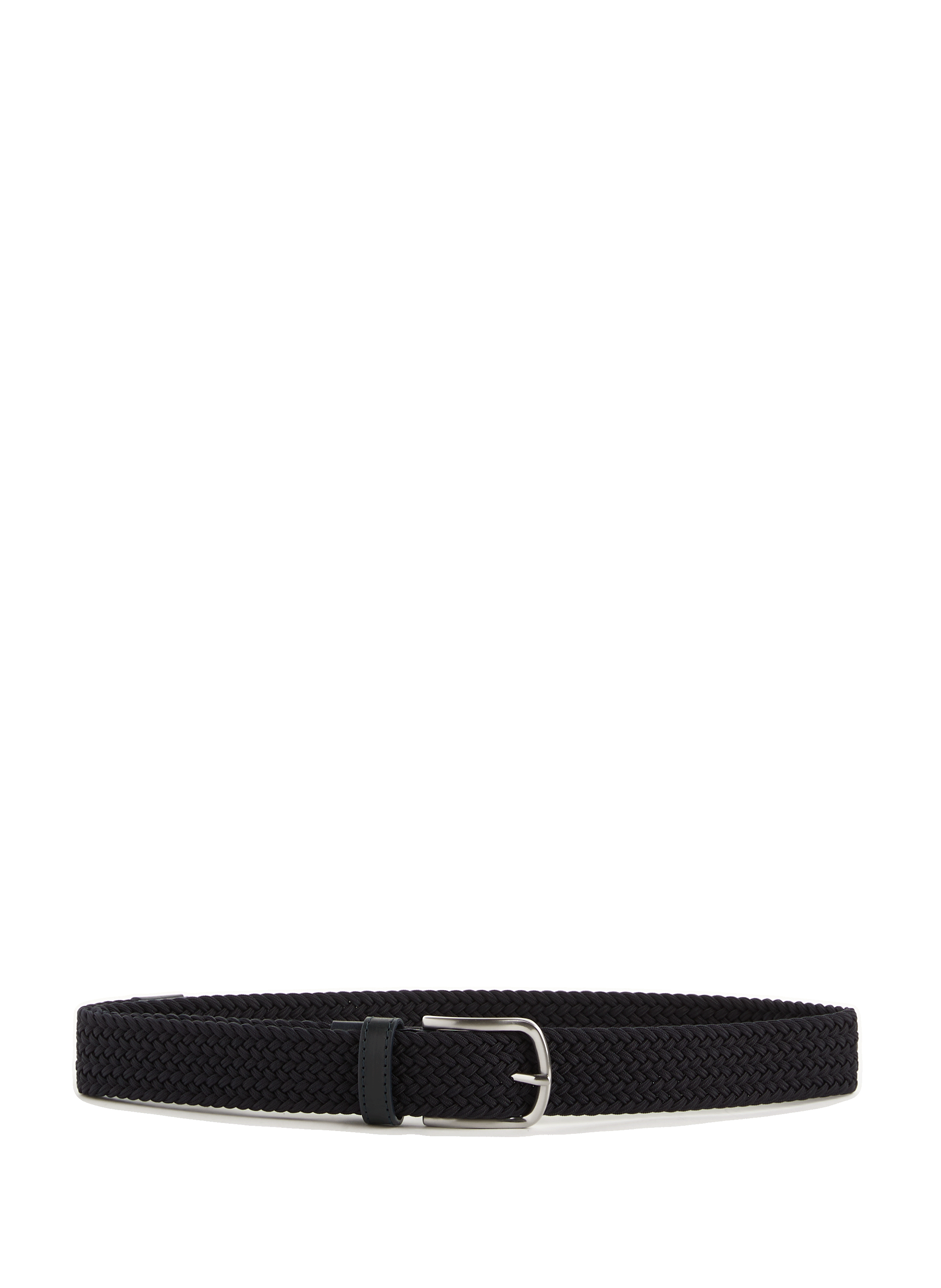 Braided belt with elastic waistband 15177/35 1123 plain navy AU PRINTEMPS PARIS