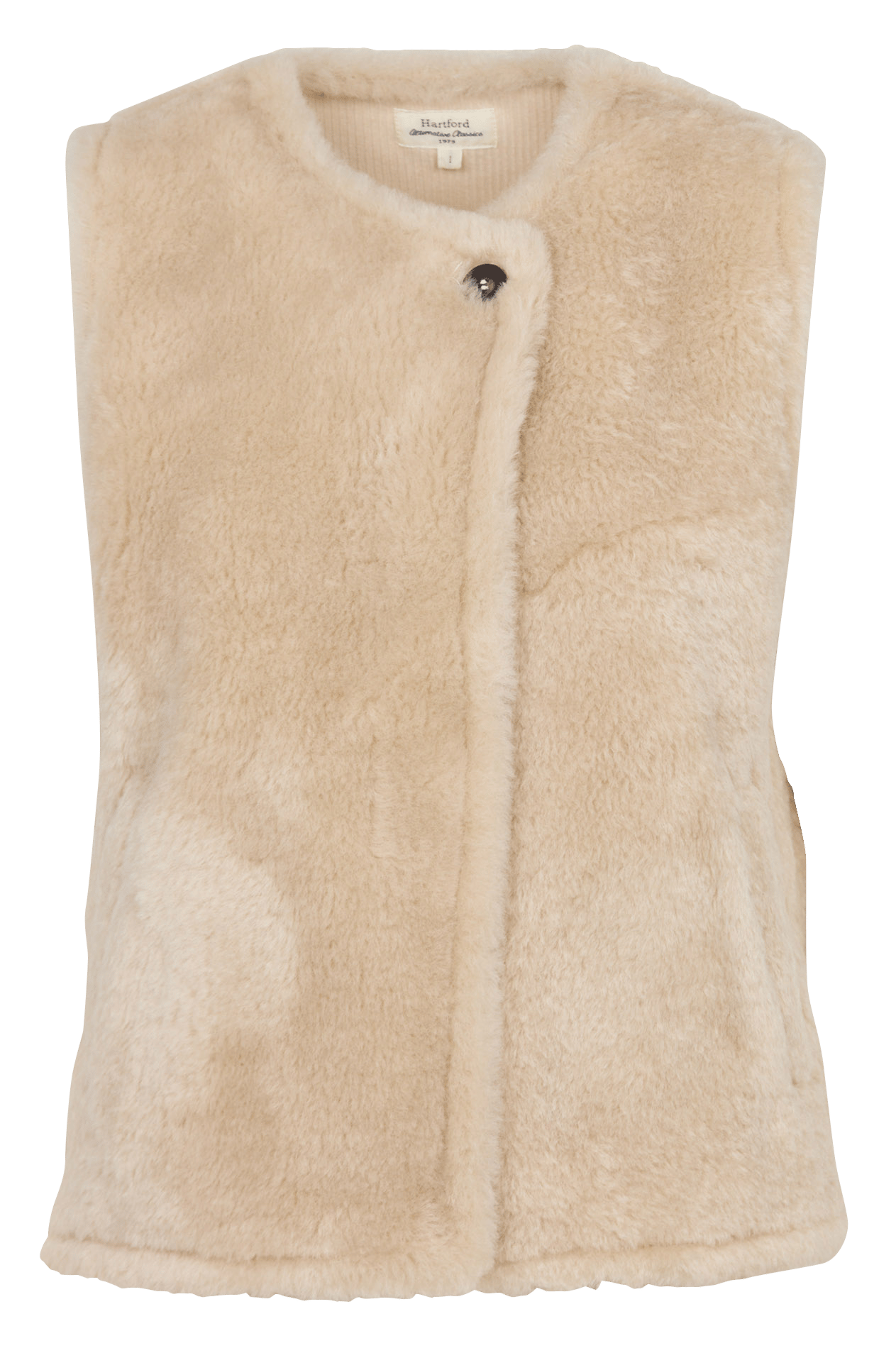 Veste sans manches effet fourrure HARTFORD Beige