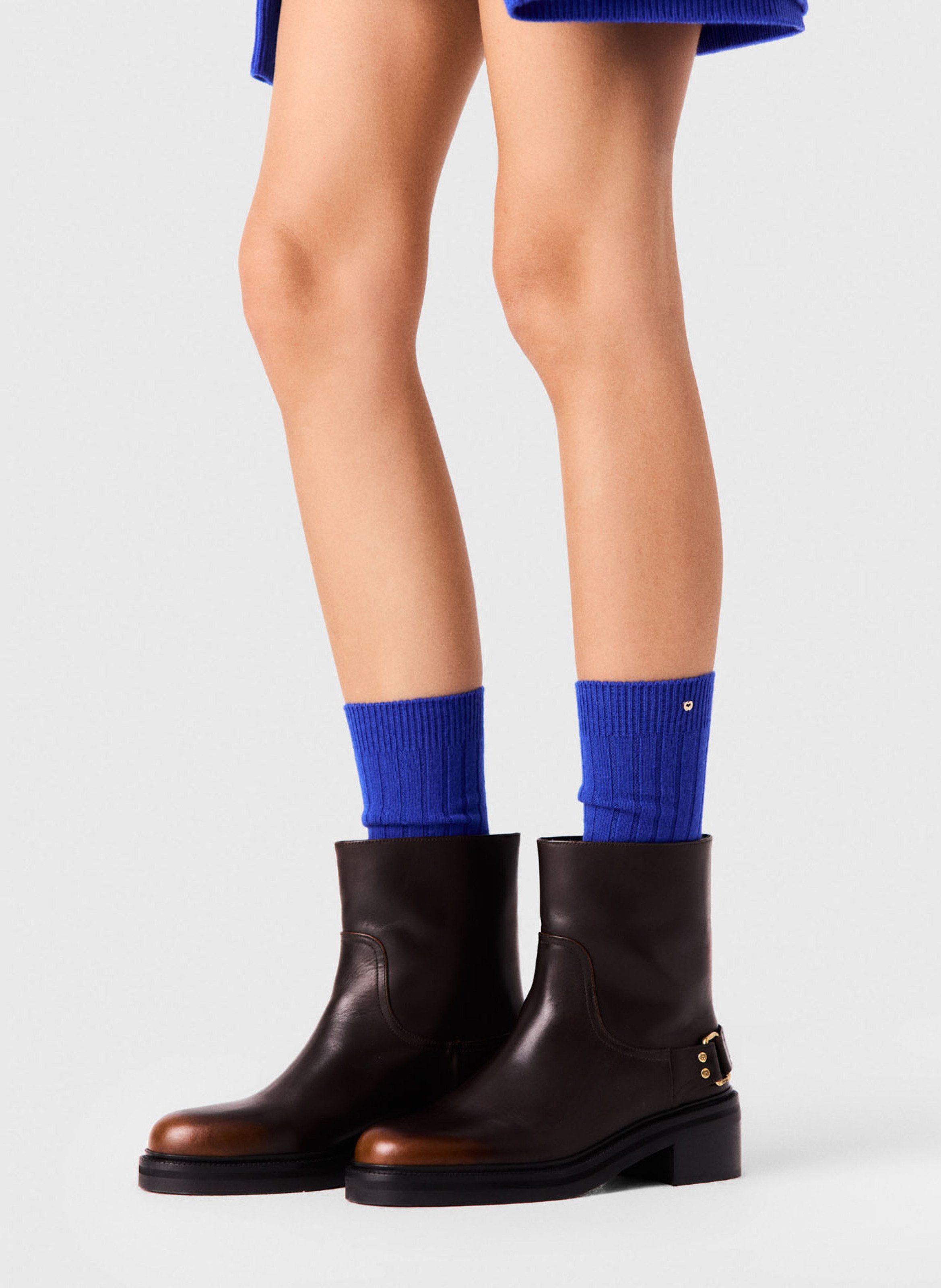 Sokken van wolmix MAJE Blauw