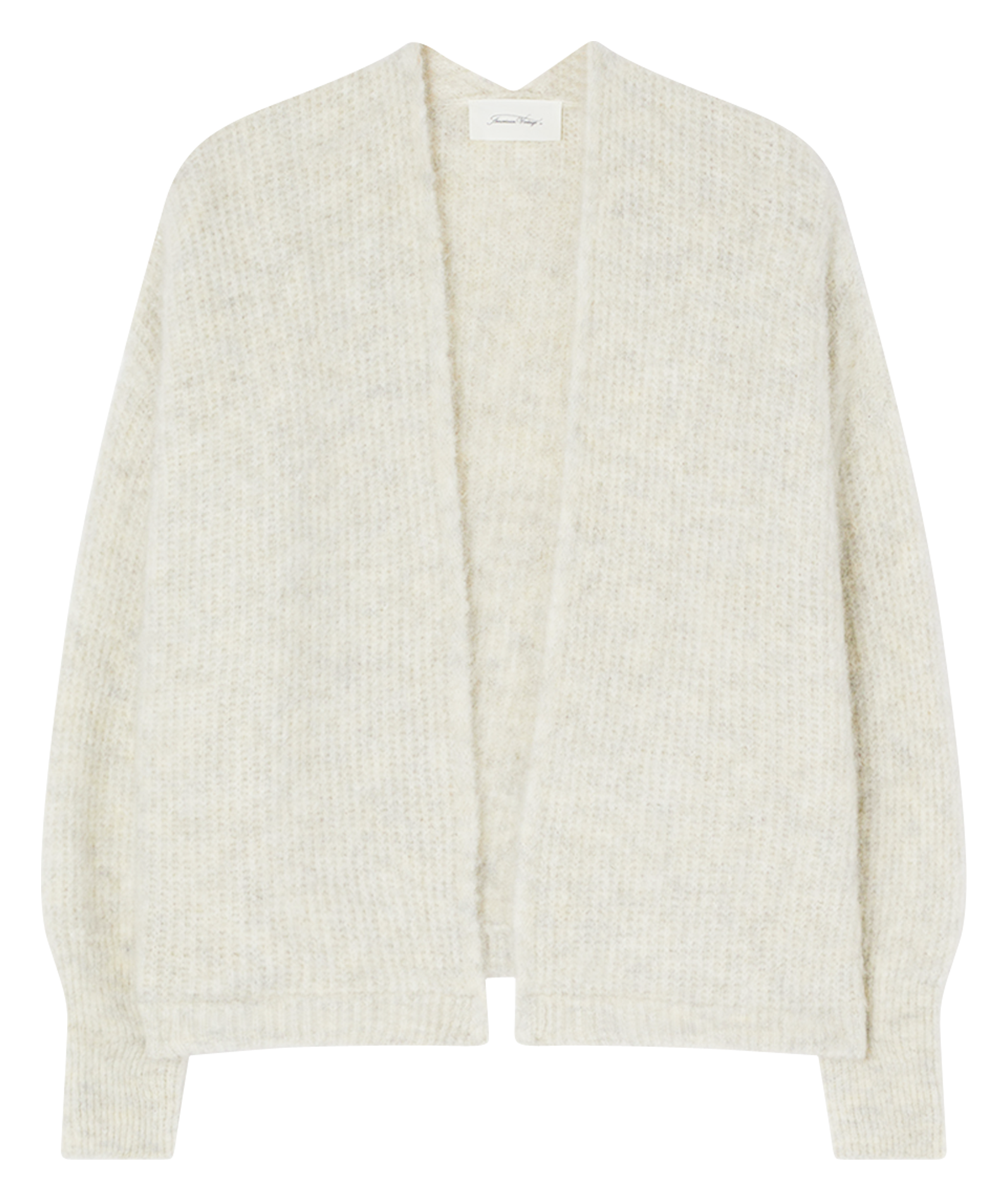 Open wool and alpaca blend cardigan EAST Poudreuse chine