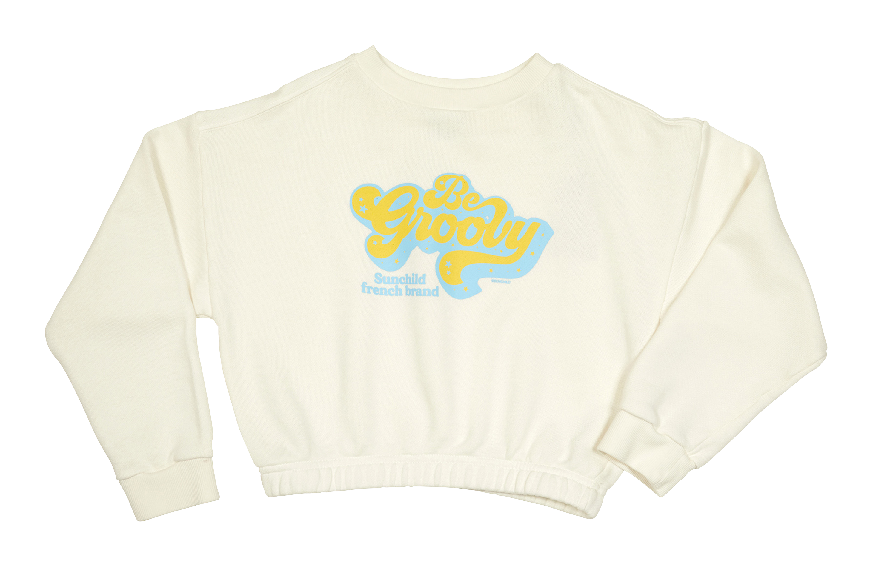 Sweat col rond à logo imprimé en coton  SUNCHILD Blanc