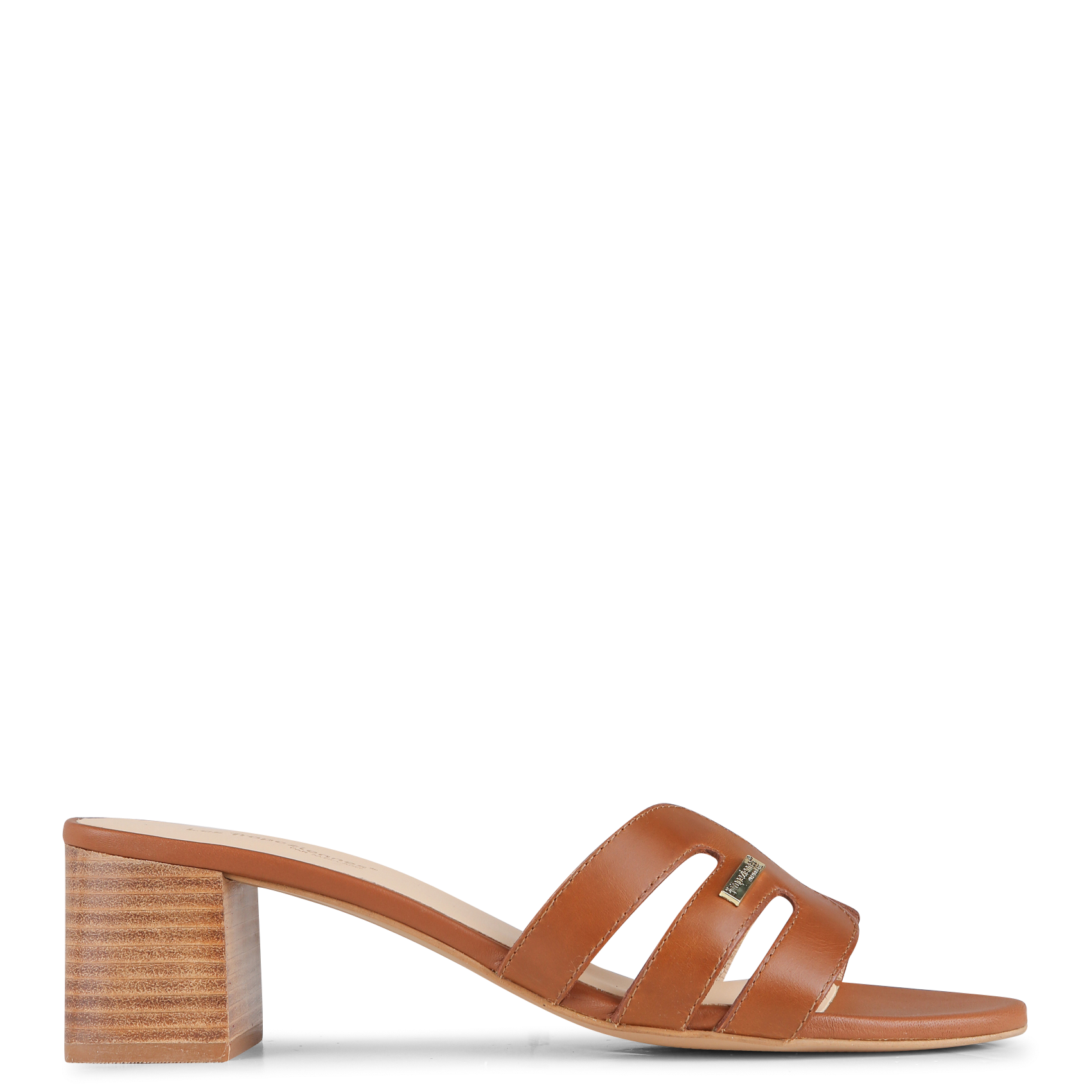 Sandales à talons en cuir LES TROPEZIENNES PAR M.BELARBI Marron