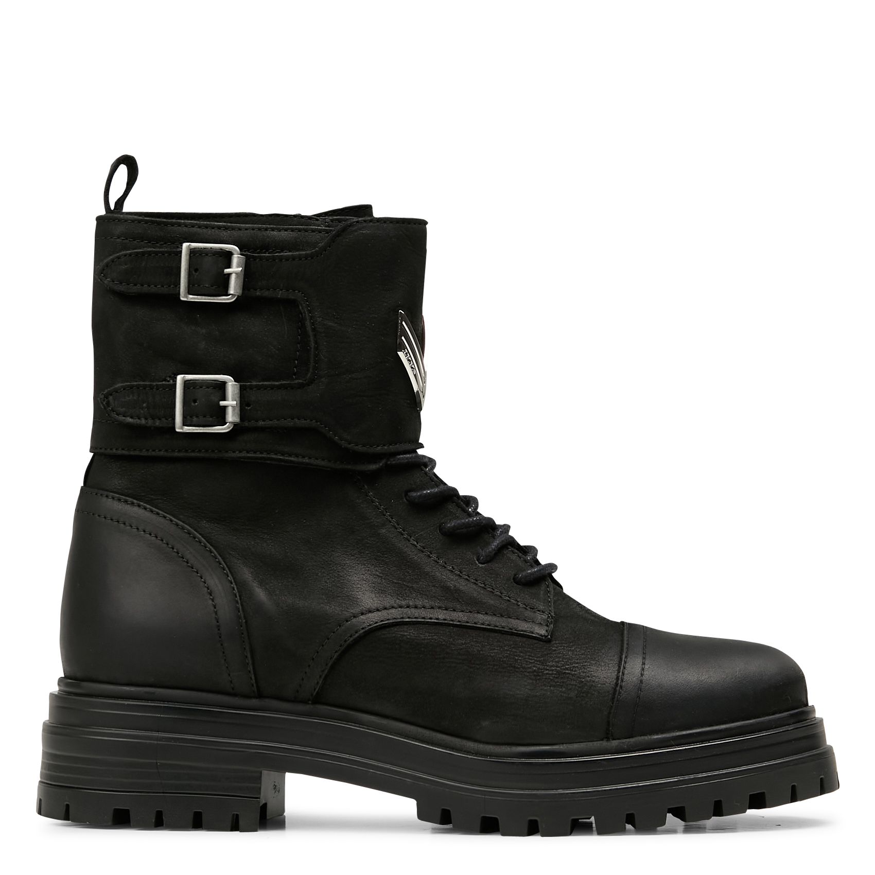 Dual-material ankle boots IKKS Black