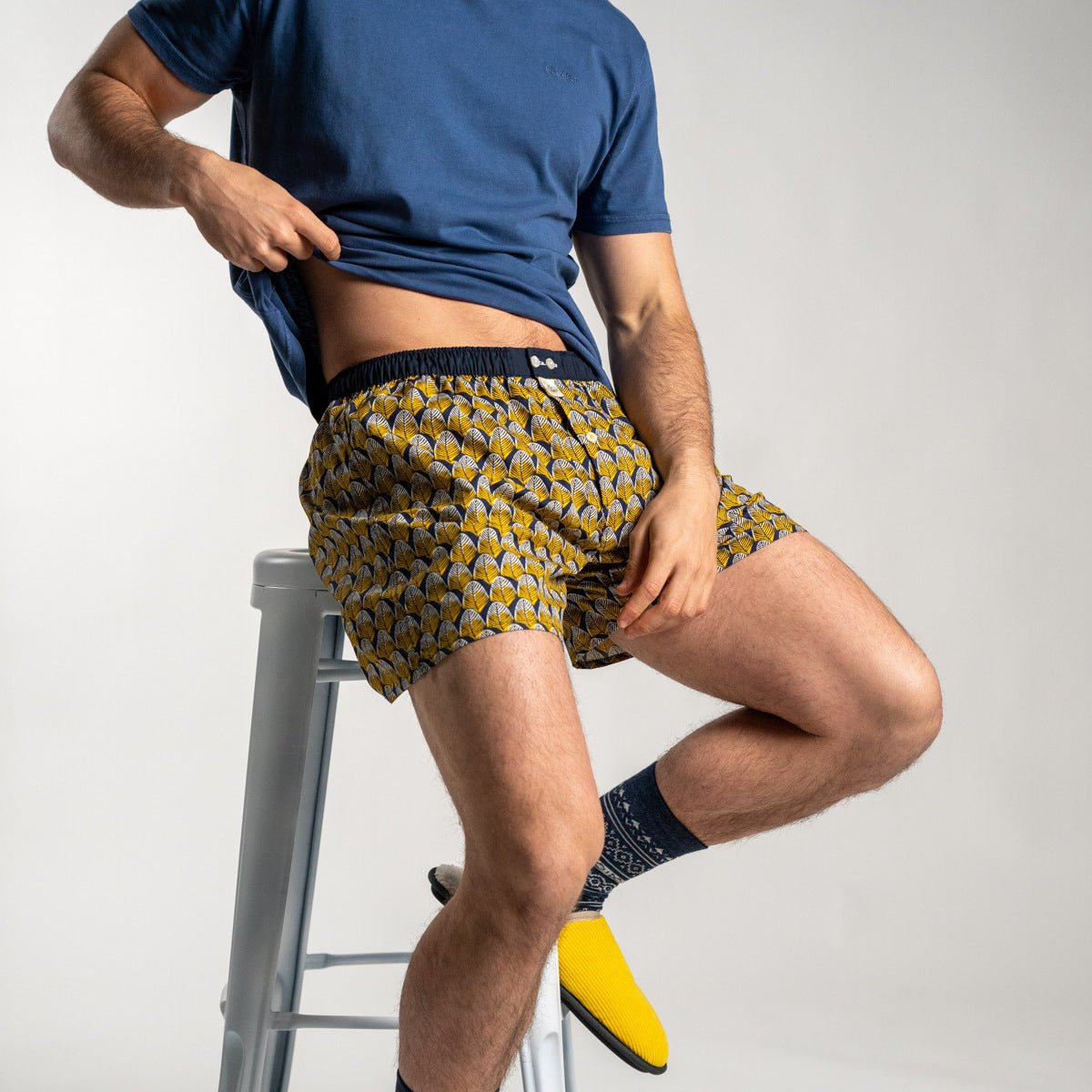 Organic cotton boxer shorts BILLYBELT Yellow