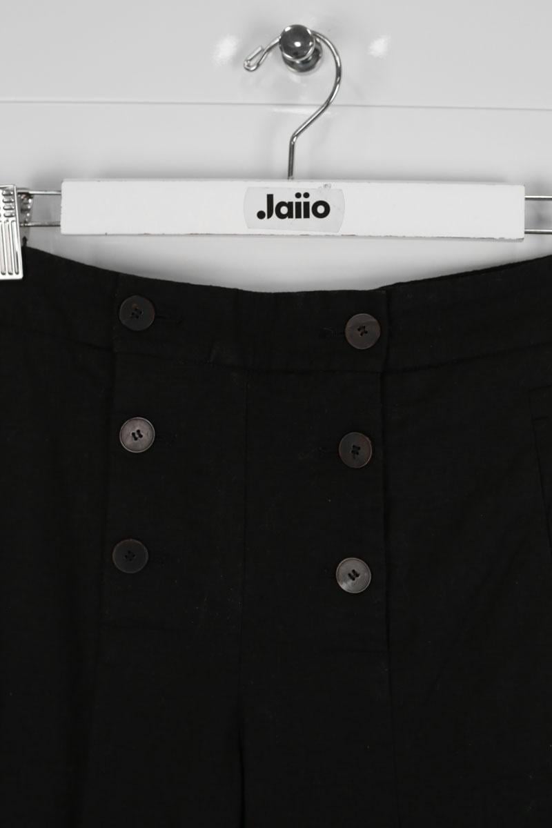 Straight linen trousers SEZANE - Seconde main Black