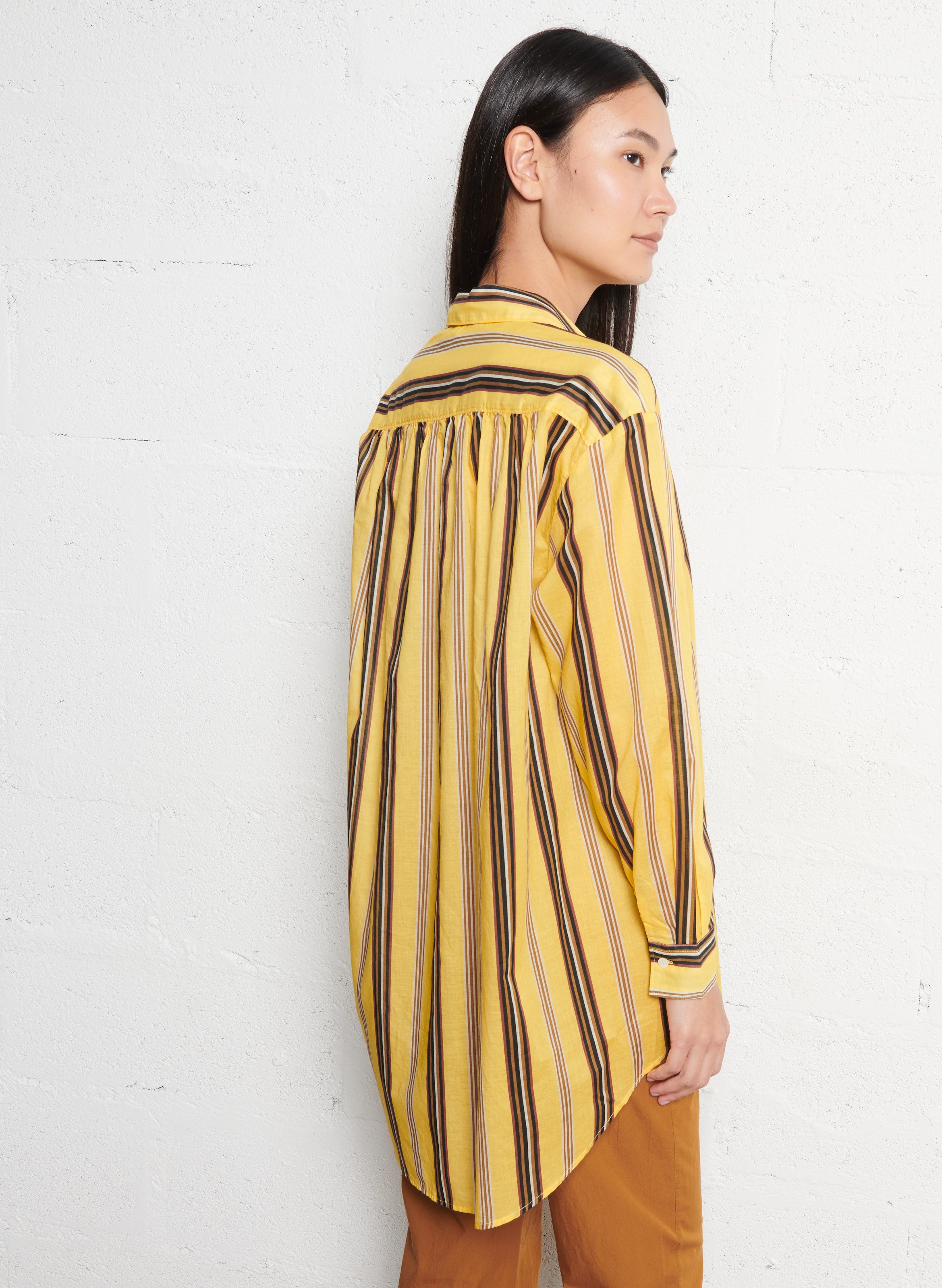 Capri plain oversized shirt DIEGA Yellow