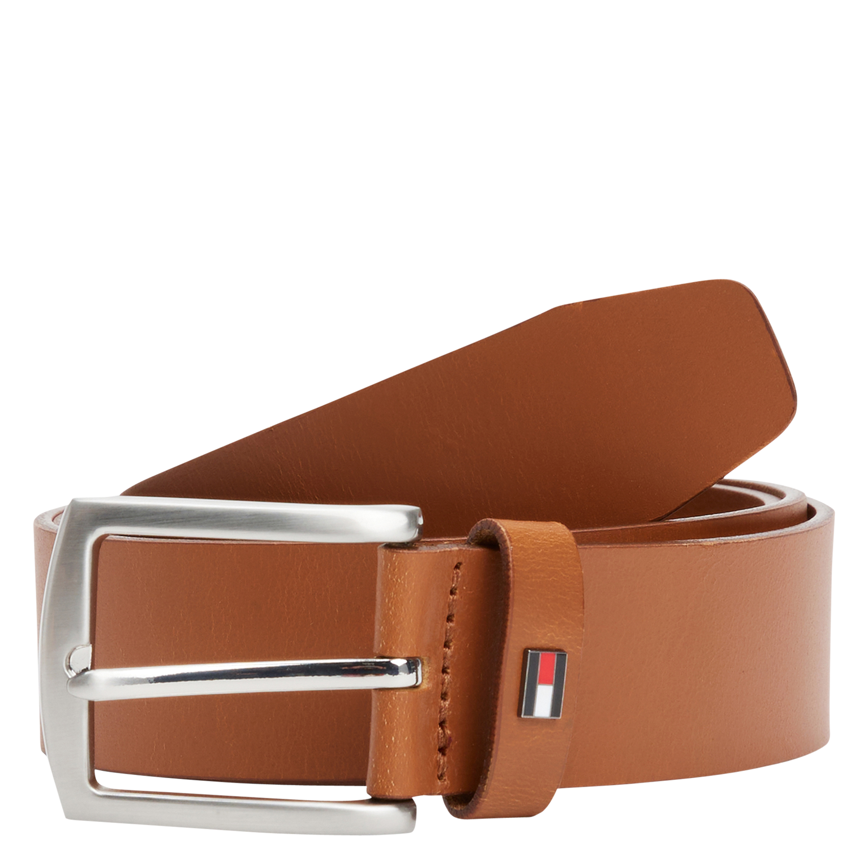 Plain leather belt with buckle TOMMY HILFIGER Brown