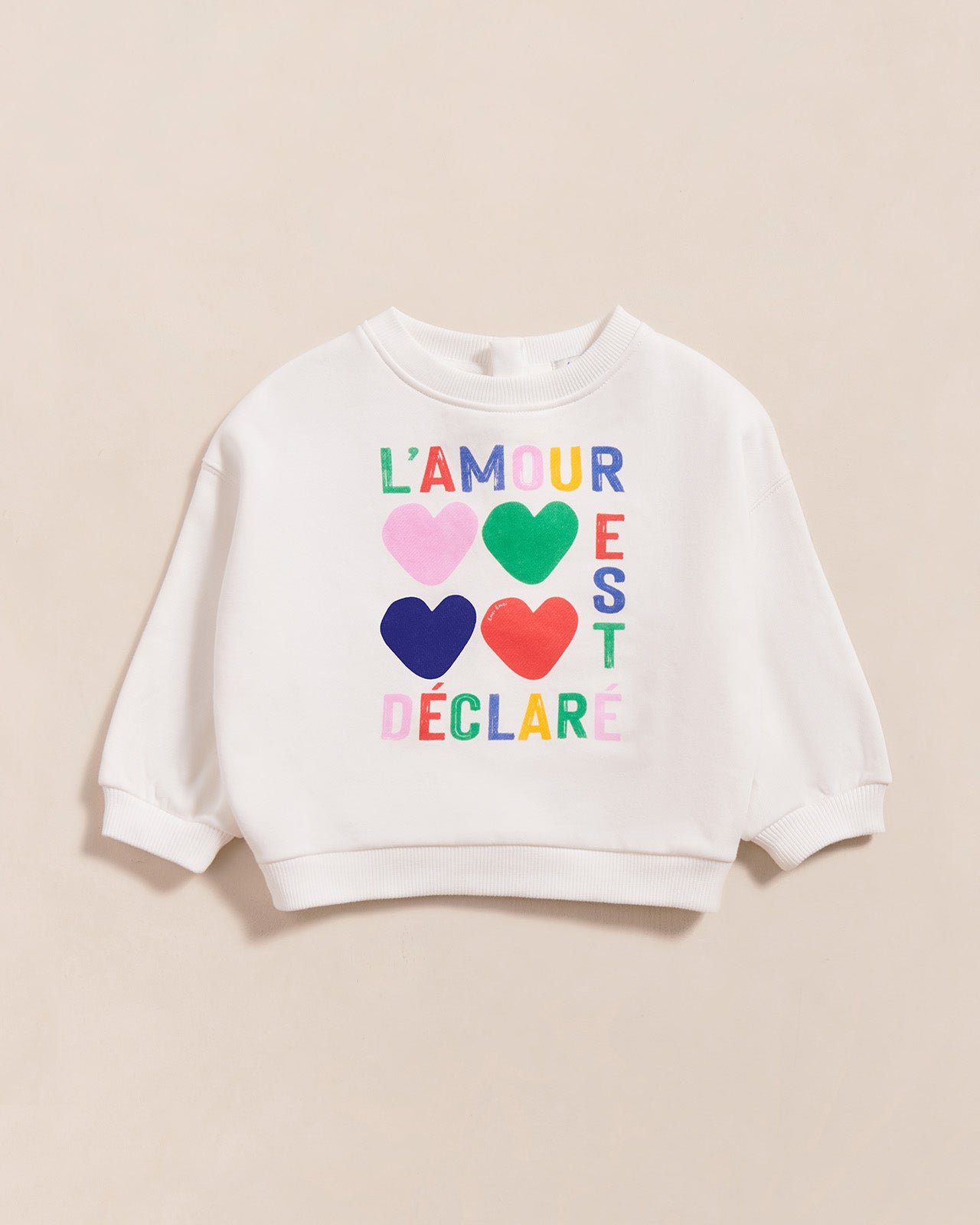 The "Love Declaration" sweatshirt is made of organic cotton. EMOI EMOI Multicolored