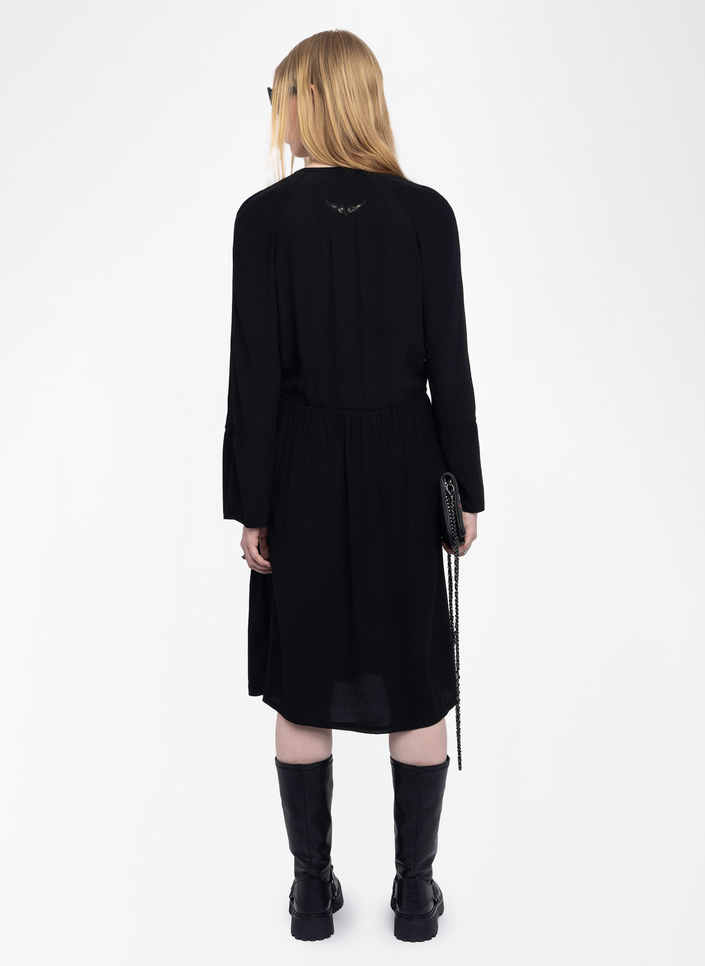 Robe longue col V ZADIG&VOLTAIRE Noir